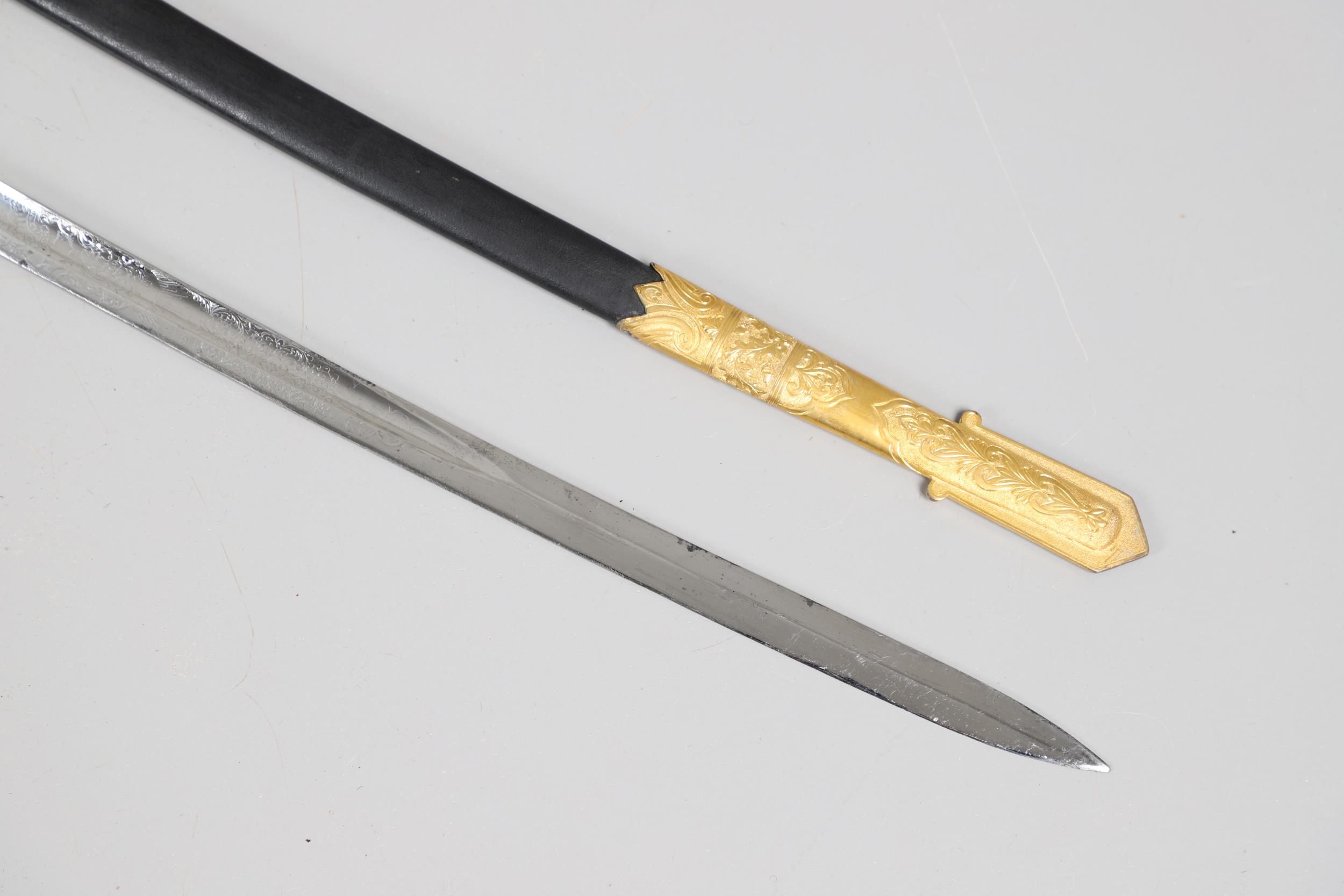 A VICTORIAN 1827 PATTERN ADMIRALS SWORD AND SCABBARD. - Image 9 of 22