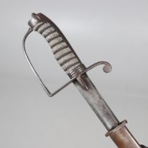 A 1788 PATTERN LIGHT CAVALRY OFFICER'S SWORD AND SCABBARD BY THOMAS GILL OF BIRMINGHAM.