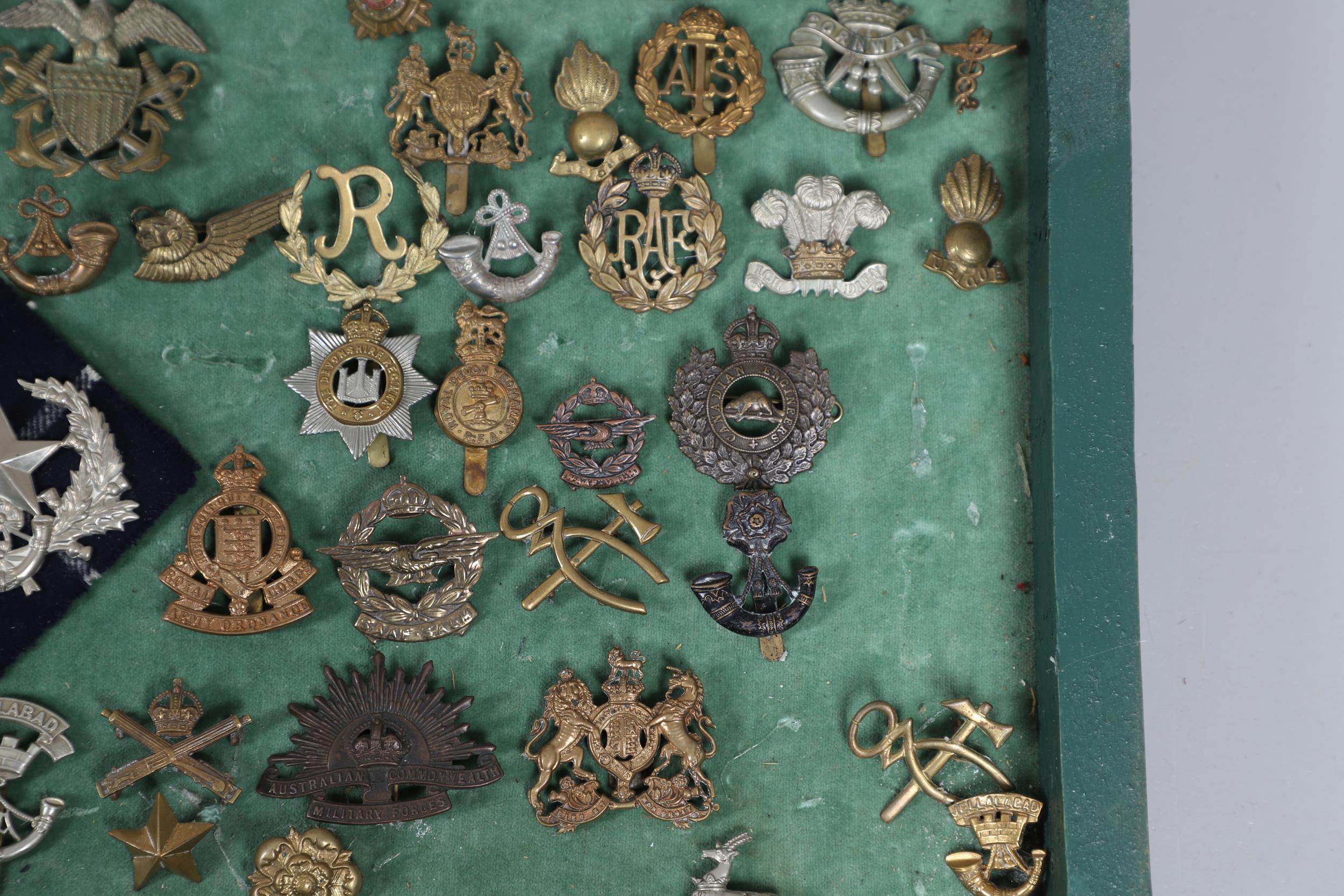 A COLLECTION OF MILITARY CAP BADGES AND OTHER INSIGNIA. - Bild 8 aus 11