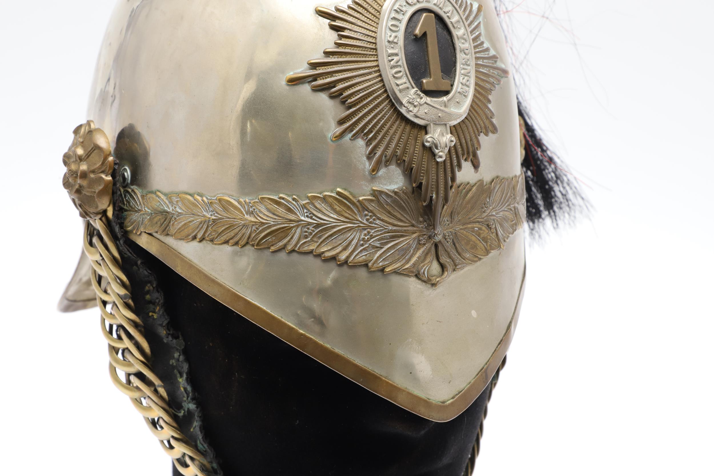 AN 1871 PATTERN HELMET WITH 1ST KING'S DRAGOON GUARDS HELMET PLATE. - Image 6 of 14