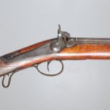 A 19TH CENTURY PERCUSSION SPORTING GUN.