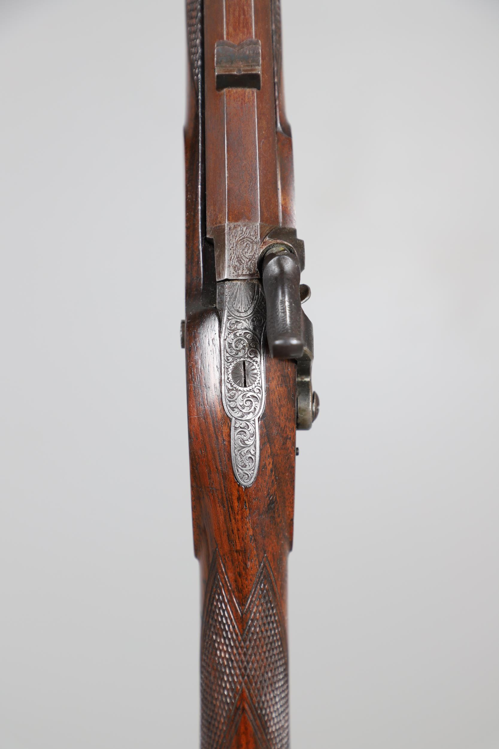 A FINE SCOTTISH PERCUSSION DEER RIFLE BY PATON AND WALSH OF PERTH. - Image 3 of 15