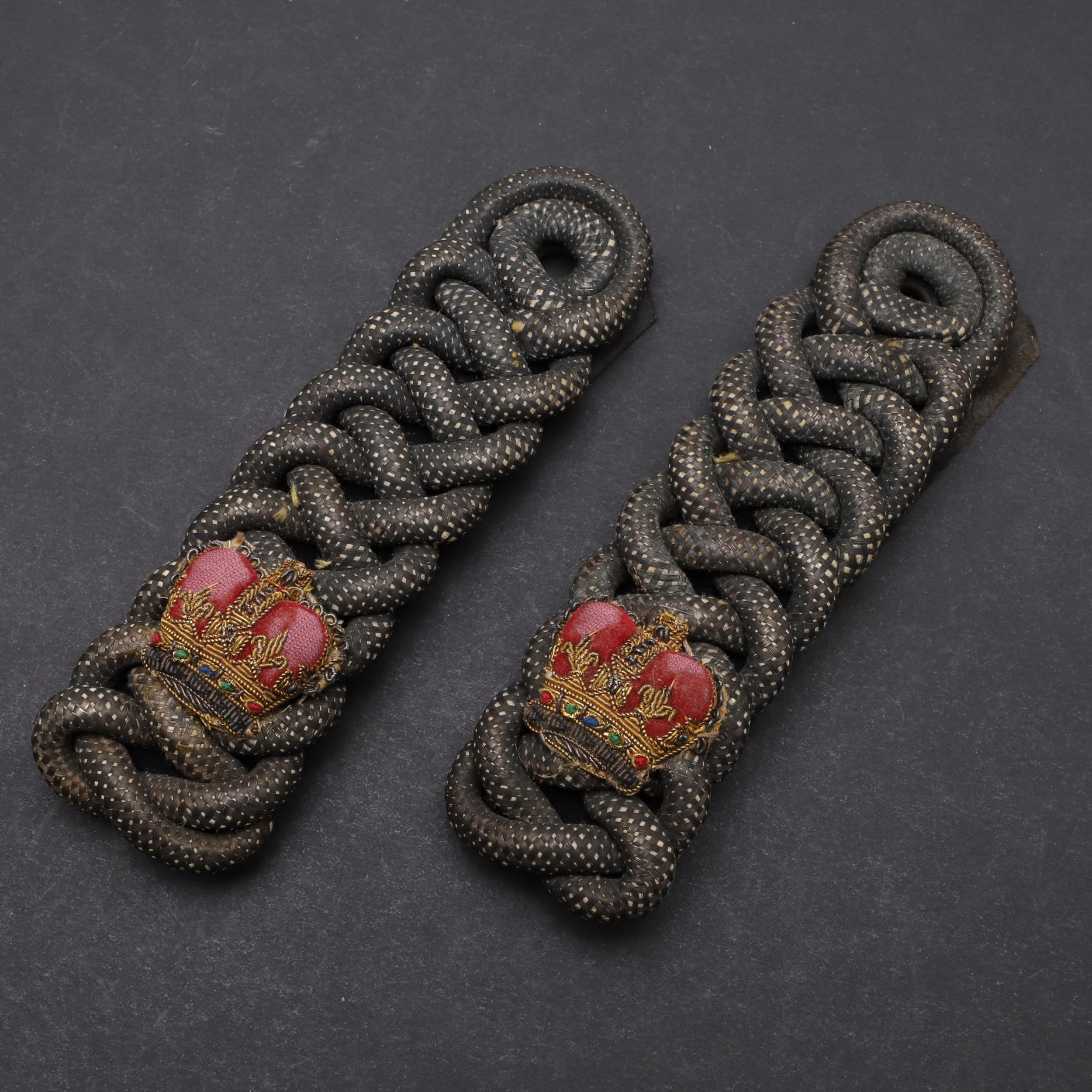 A PAIR OF VICTORIAN ROYAL ENGINEERS EPAULETTES. - Image 12 of 17