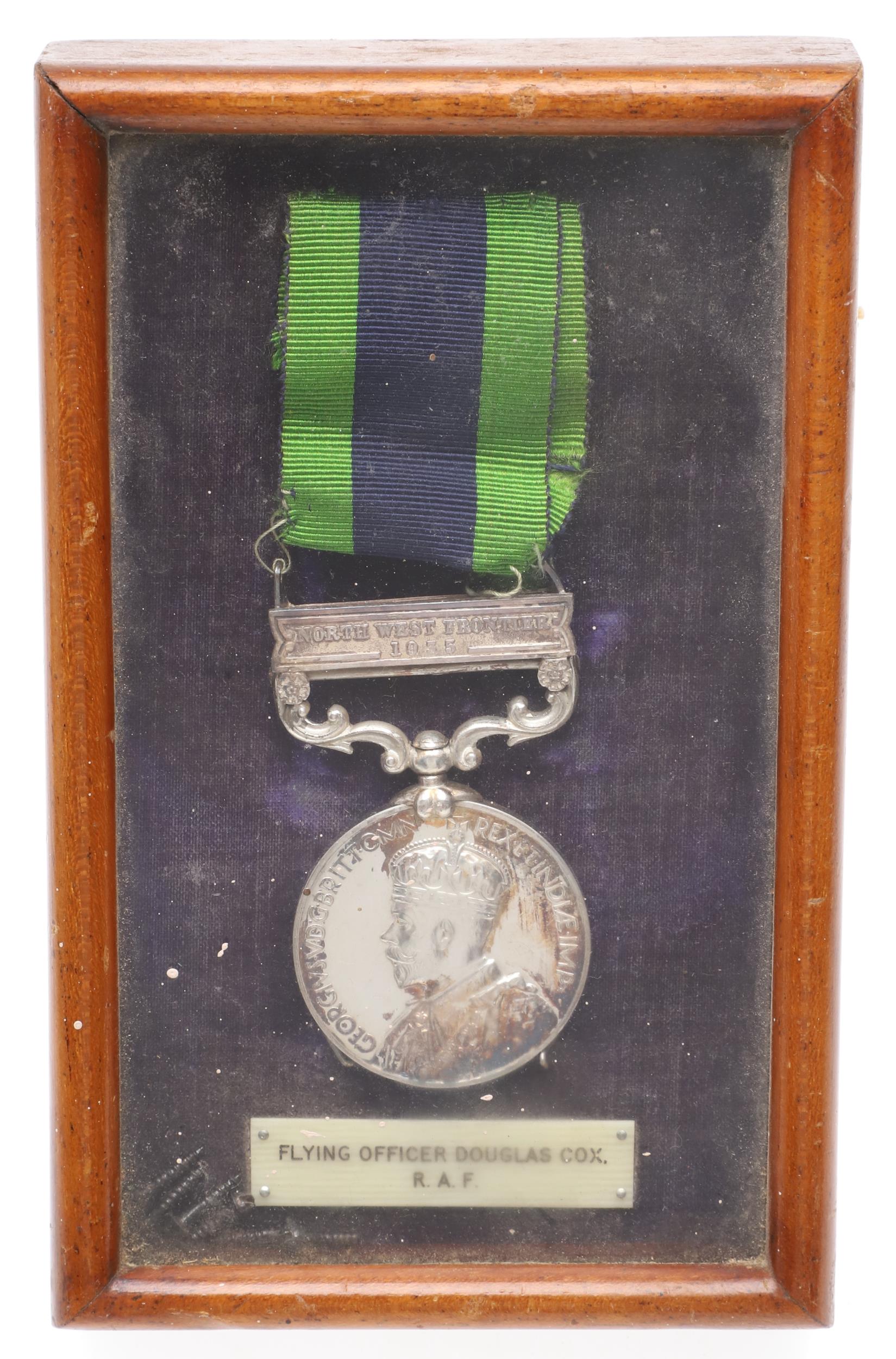 A GEORGE V INDIAN GENERAL SERVICE MEDAL TO A FLYING OFFICER KILLED IN 1936. - Image 2 of 9