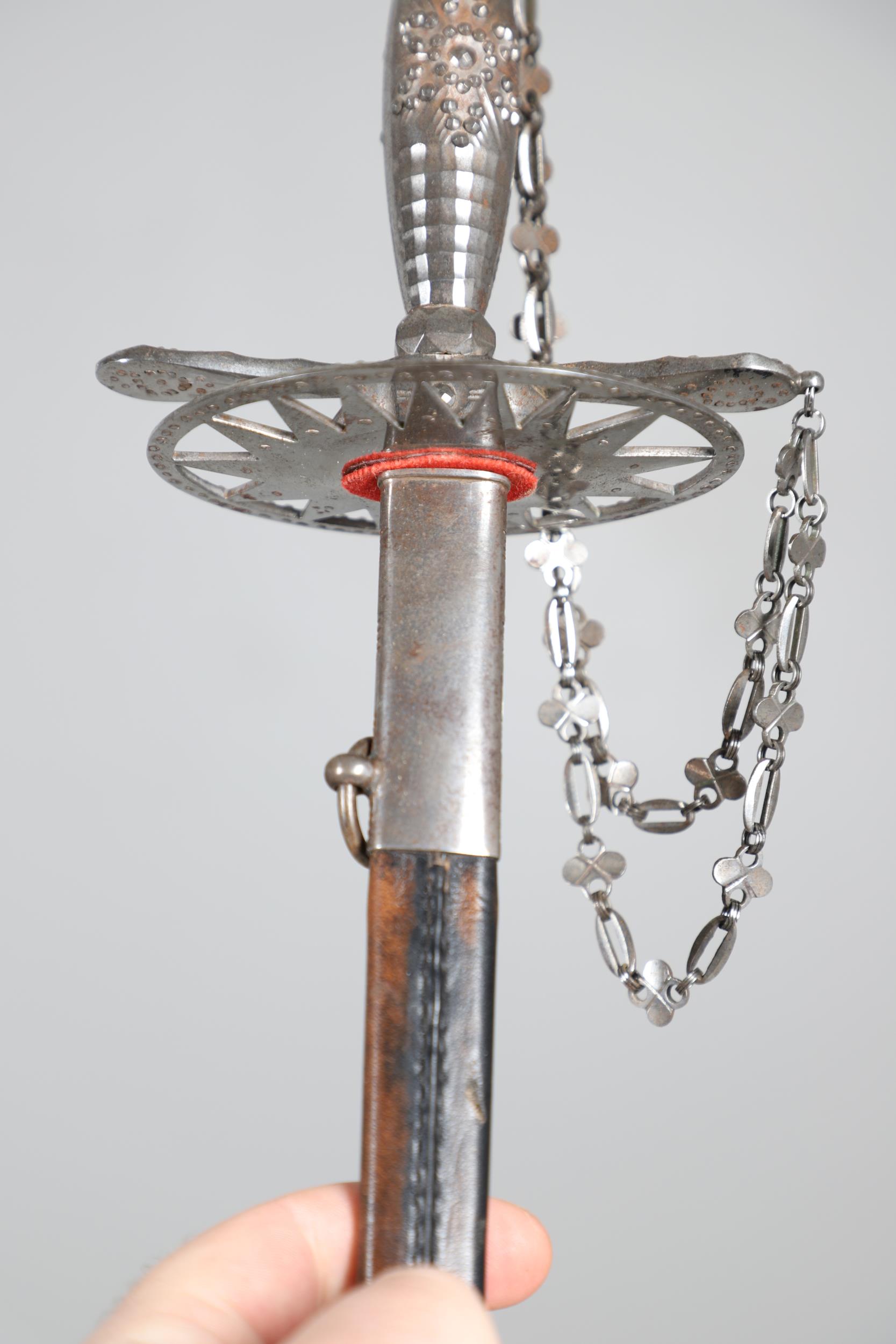 A WILKINSON COURT SWORD HAVING BELONGED TO THE HIGH SHERIFF OF WARWICKSHIRE. - Image 6 of 17