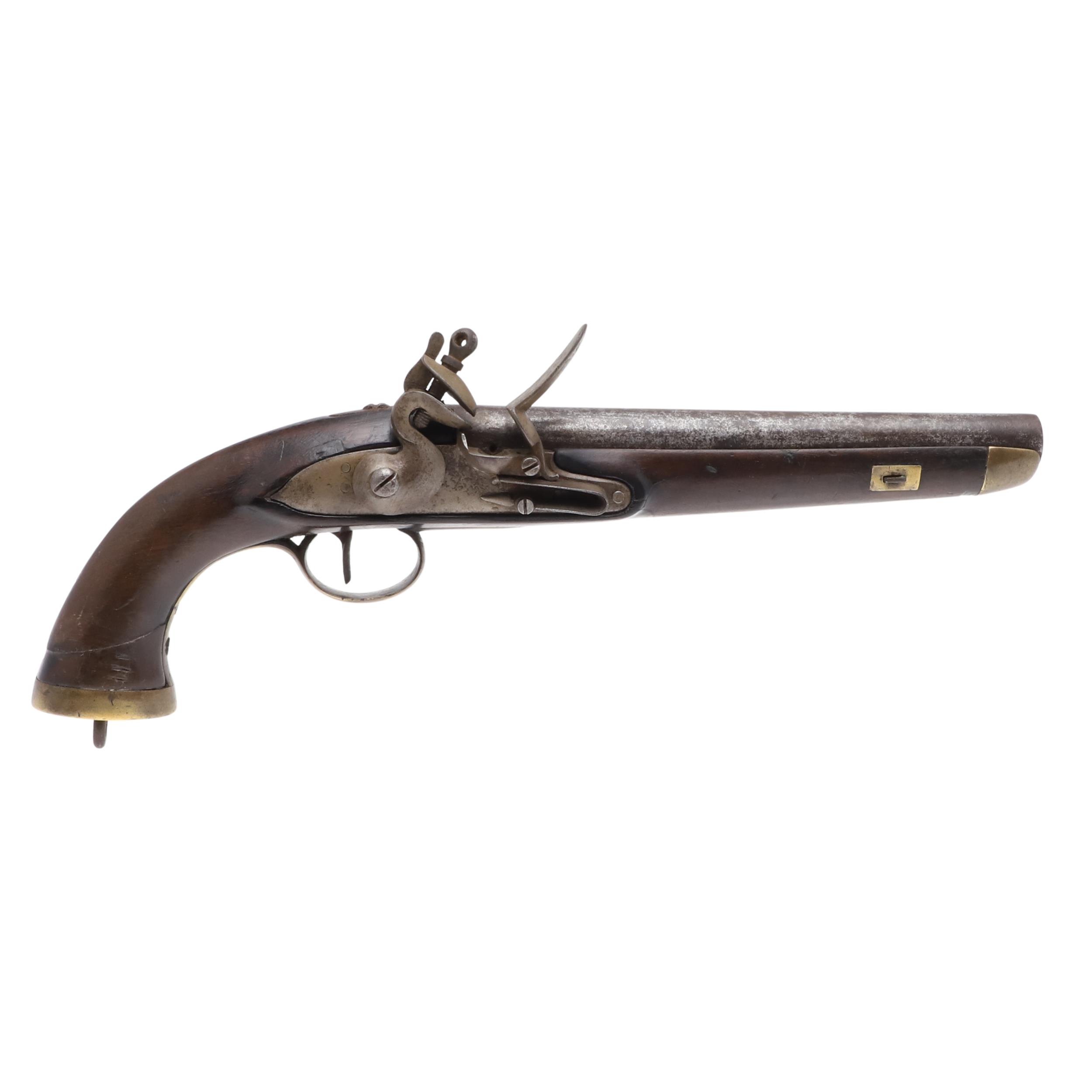 A 19TH CENTURY SEA SERVICE TYPE PISTOL.