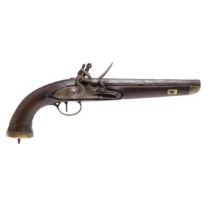 A 19TH CENTURY SEA SERVICE TYPE PISTOL.