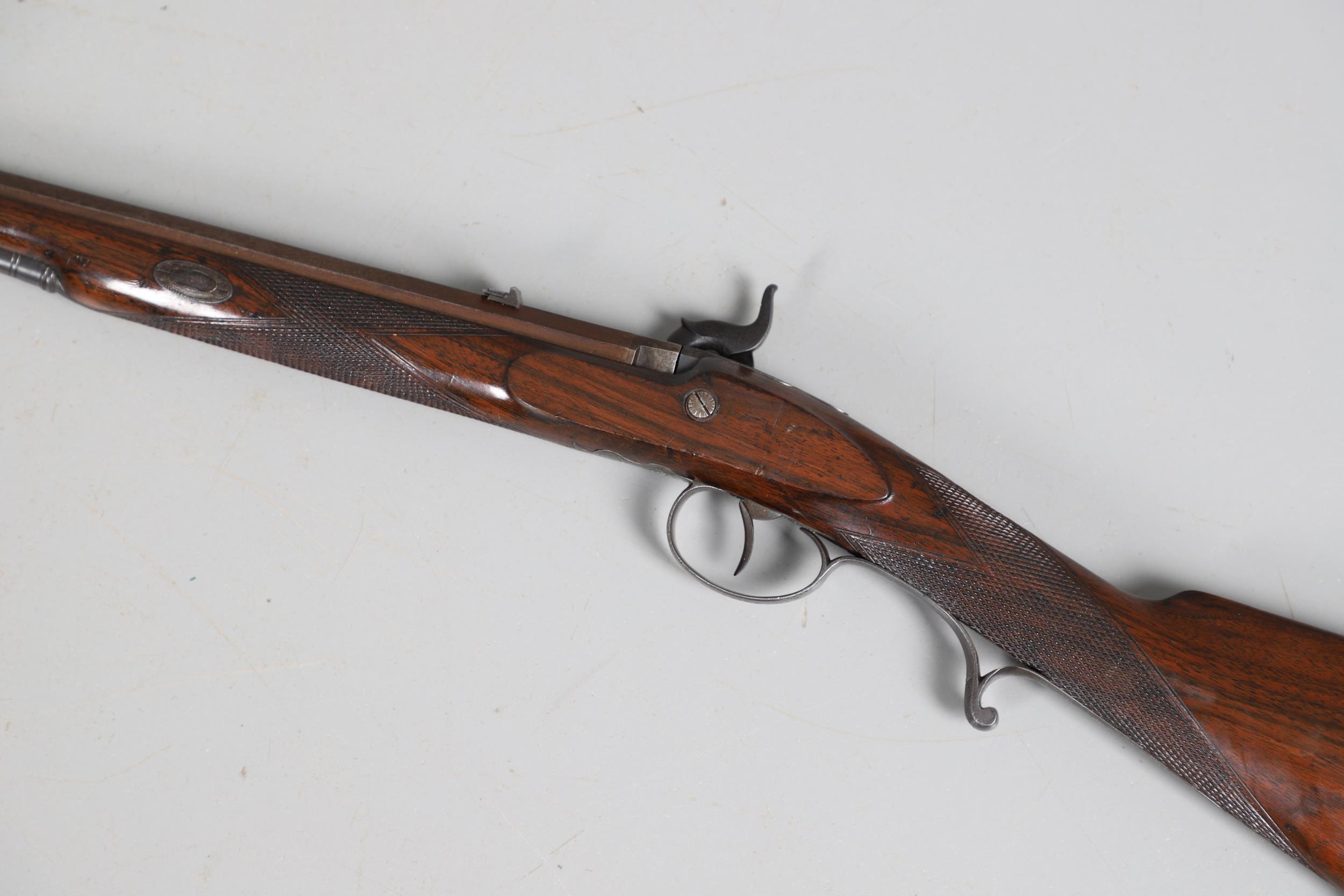 A FINE SCOTTISH PERCUSSION DEER RIFLE BY PATON AND WALSH OF PERTH. - Image 14 of 15