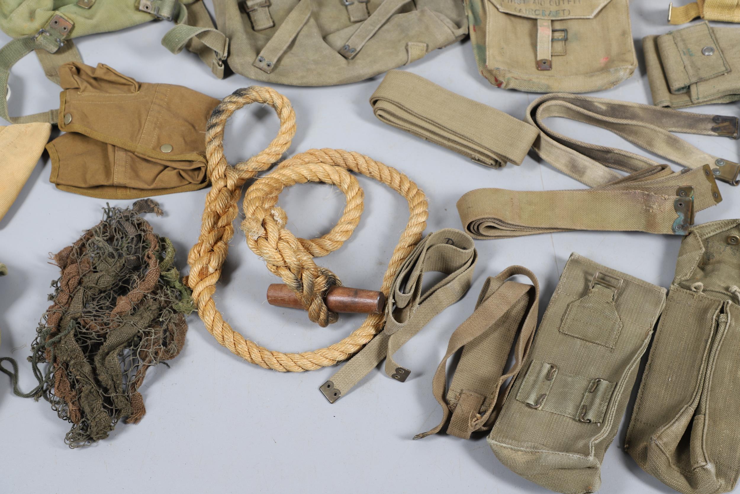 A LARGE COLLECTION OF SECOND WORLD WAR AND LATER WEBBING AND SIMILAR ITEMS. - Image 3 of 27
