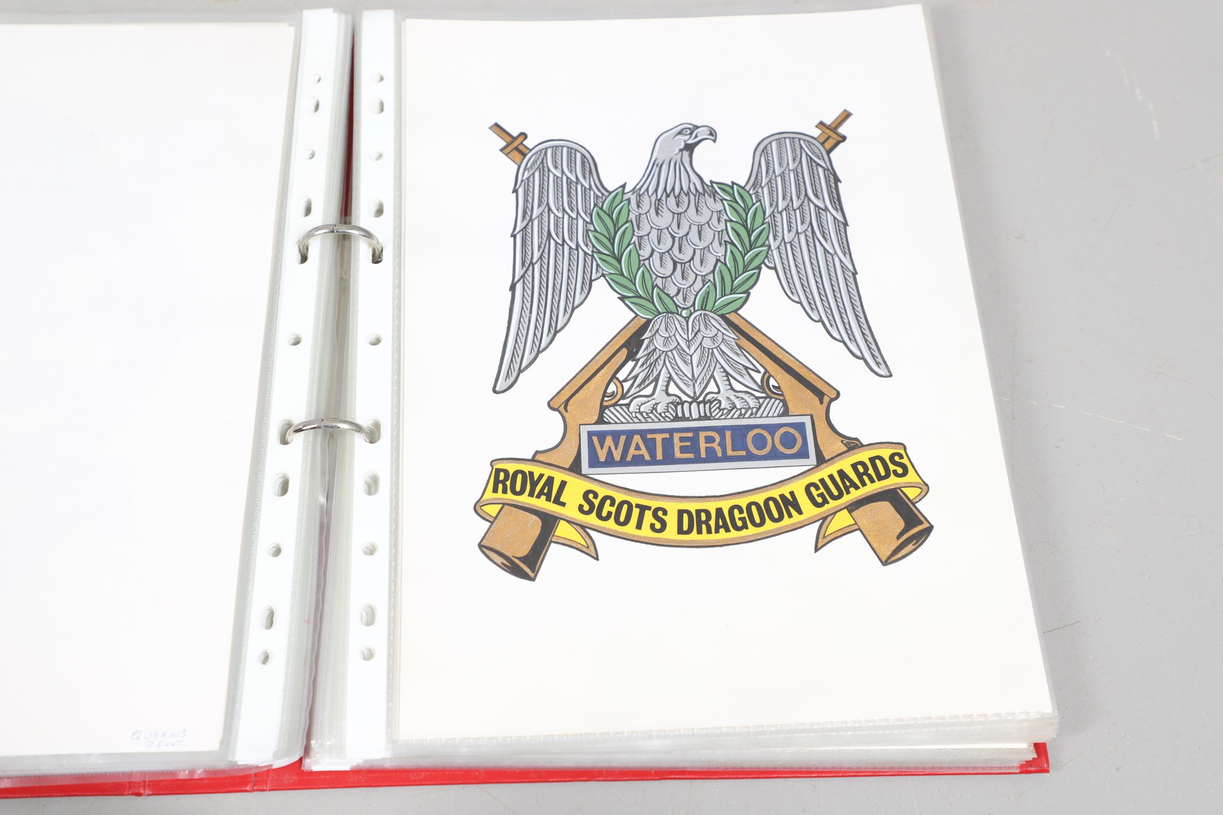 A LARGE COLELCTION OF ARTWORK OF MILITARY CRESTS. IN FOUR ALBUMS AND MANY LOOSE. - Bild 33 aus 63