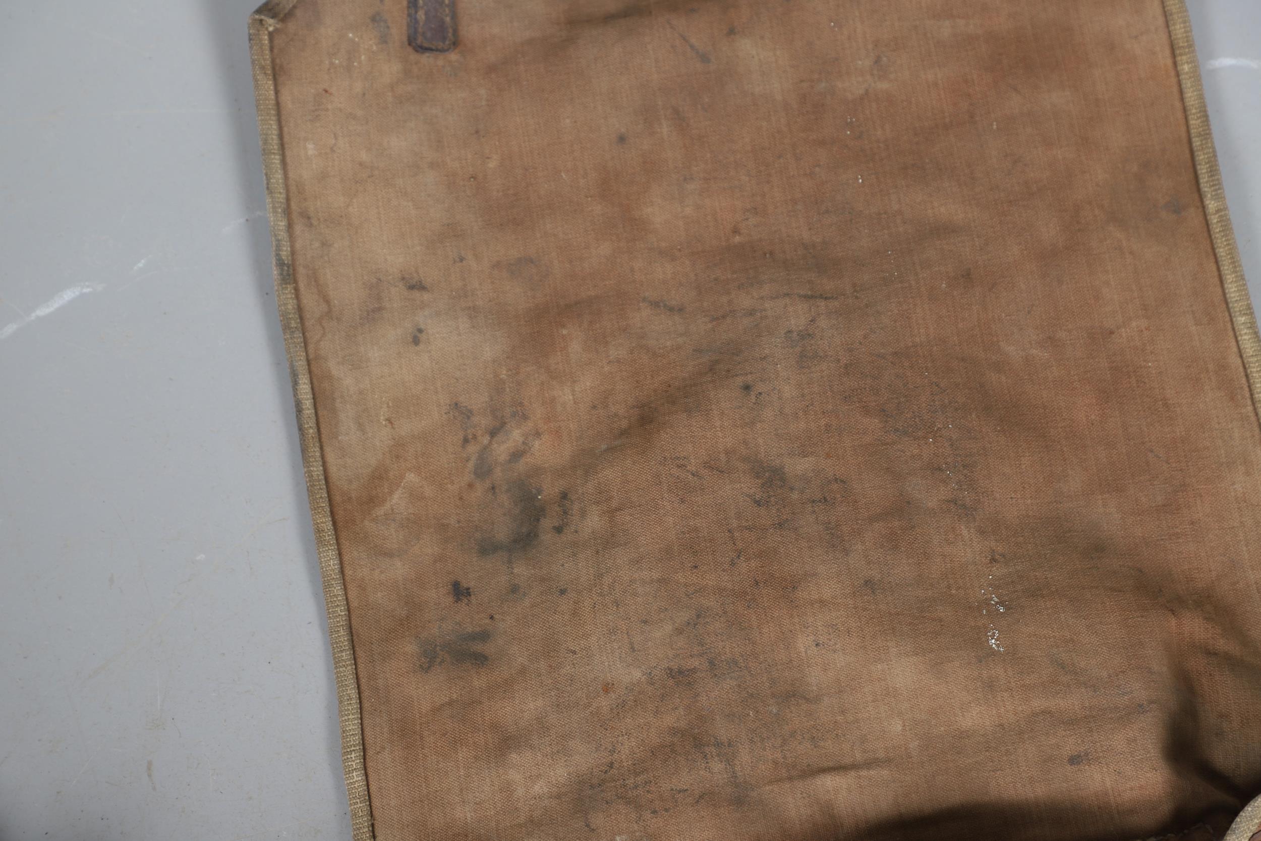 TWO FIRST WORLD WAR PERIOD LEATHER AND CANVAS DOCUMENT CASES. - Image 5 of 9