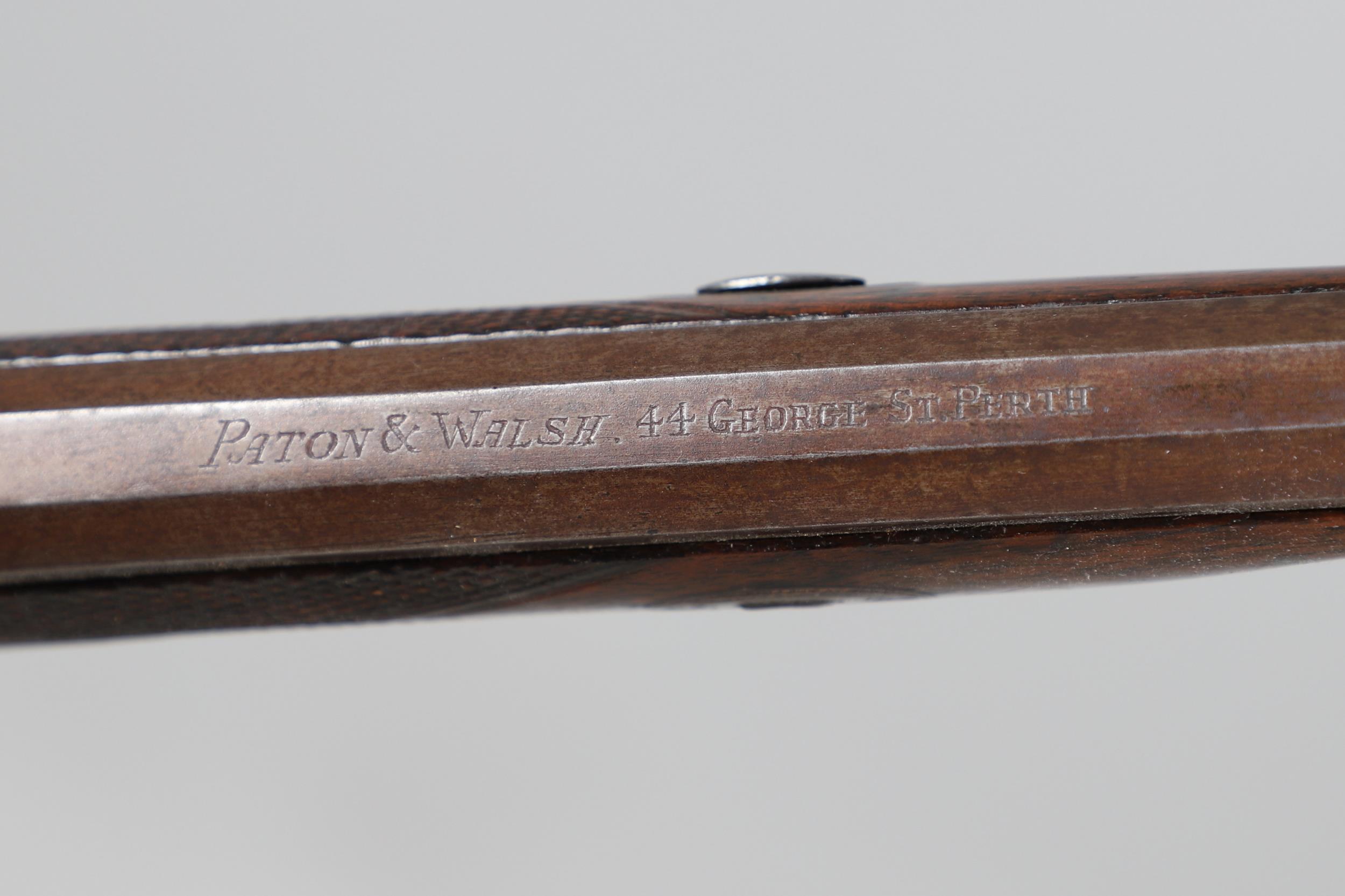 A FINE SCOTTISH PERCUSSION DEER RIFLE BY PATON AND WALSH OF PERTH. - Image 5 of 15