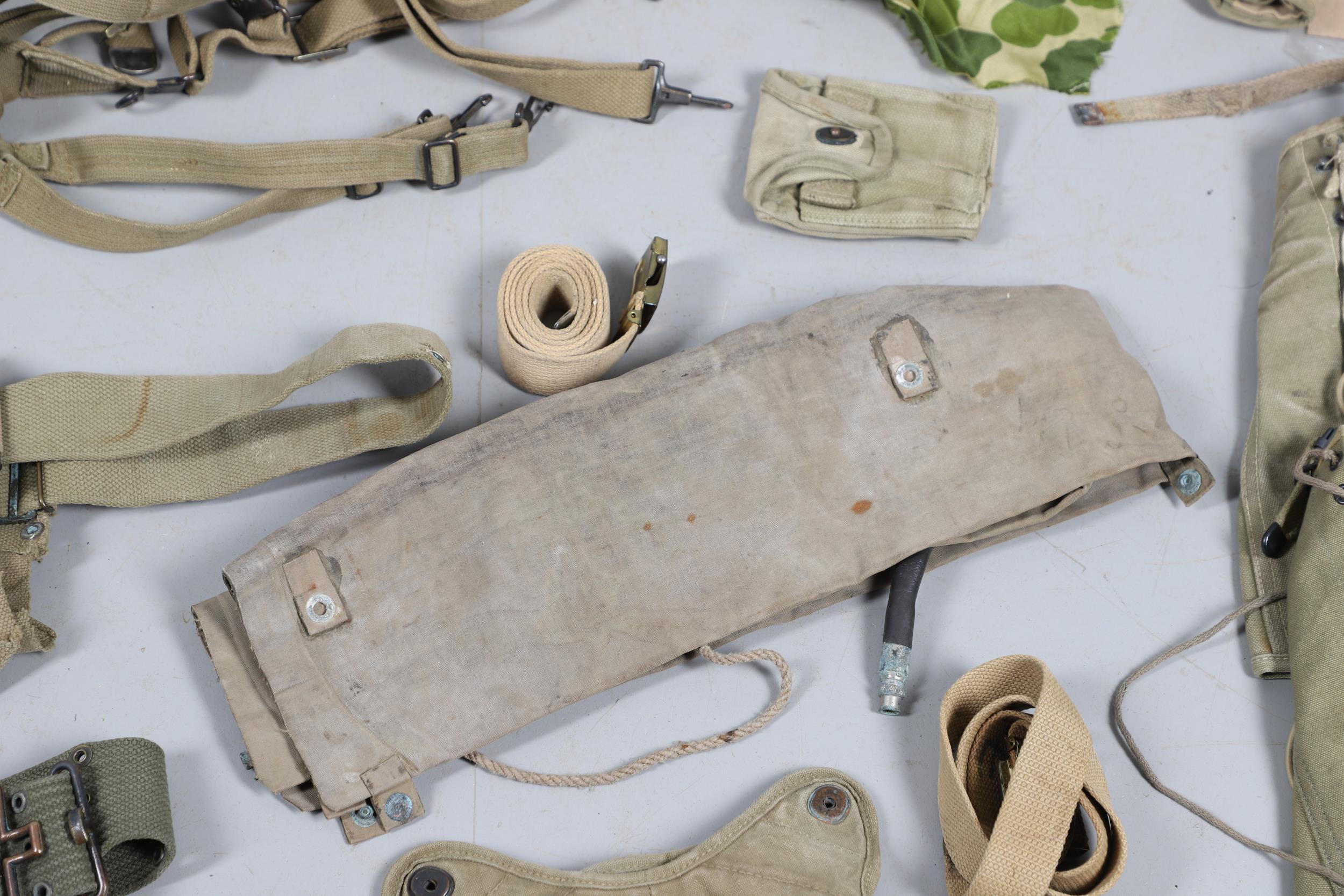 A COLLECTION OF SECOND WORLD WAR AND LATER AMERICAN WEBBING AND SIMILAR ITEMS. - Image 12 of 29