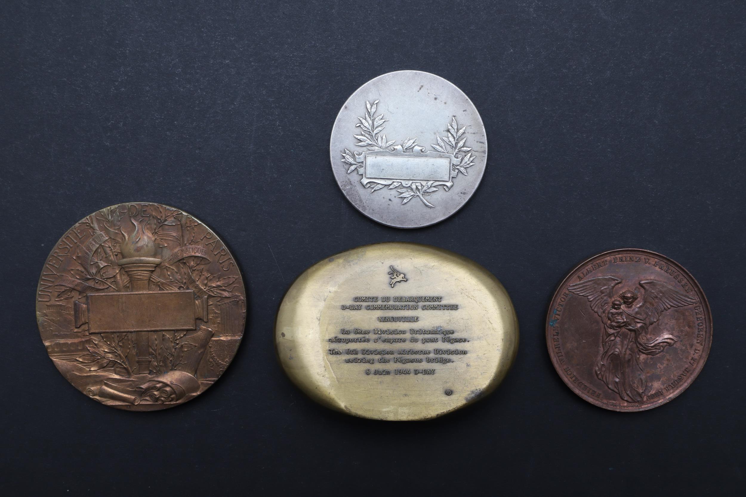 AN HISTORIC MEDAL COMMEMORATING THE BIRTH OF KAISER WILHELM II, AND THREE OTHERS. - Image 6 of 7