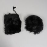 A UNIFORM BEARSKIN COVER AND A SIMILAR MUFF.