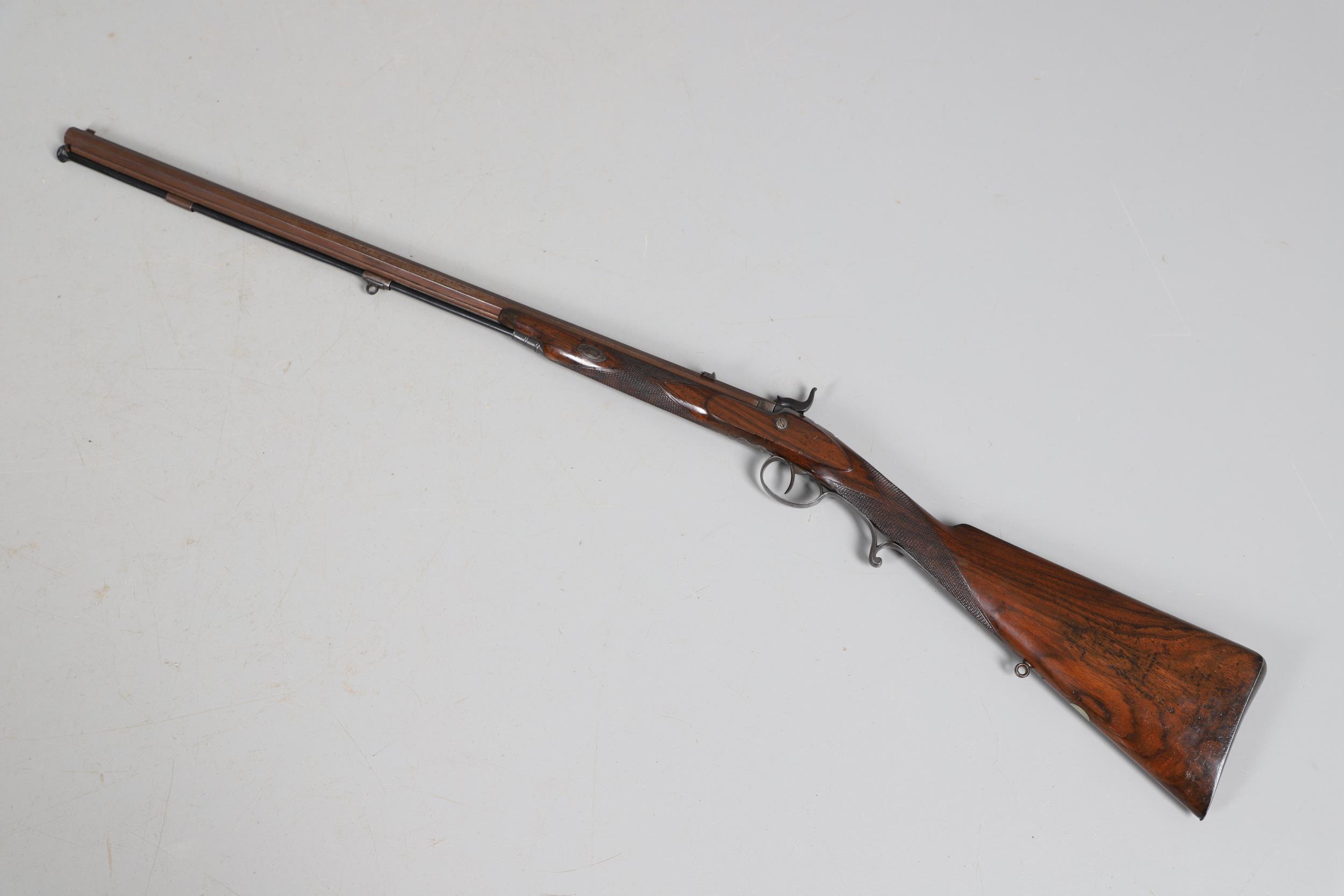 A FINE SCOTTISH PERCUSSION DEER RIFLE BY PATON AND WALSH OF PERTH. - Image 11 of 15