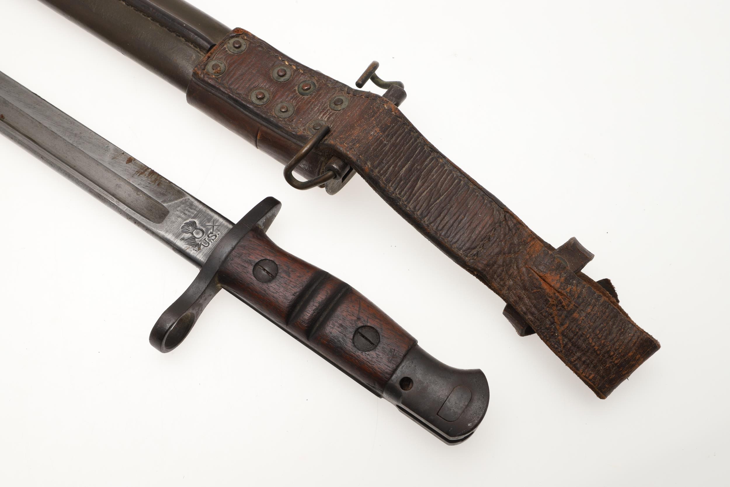 AN AMERICAN REMINGTON FIRST WORLD WAR 1917 PATTERN BAYONET AND SCABBARD. - Image 6 of 8