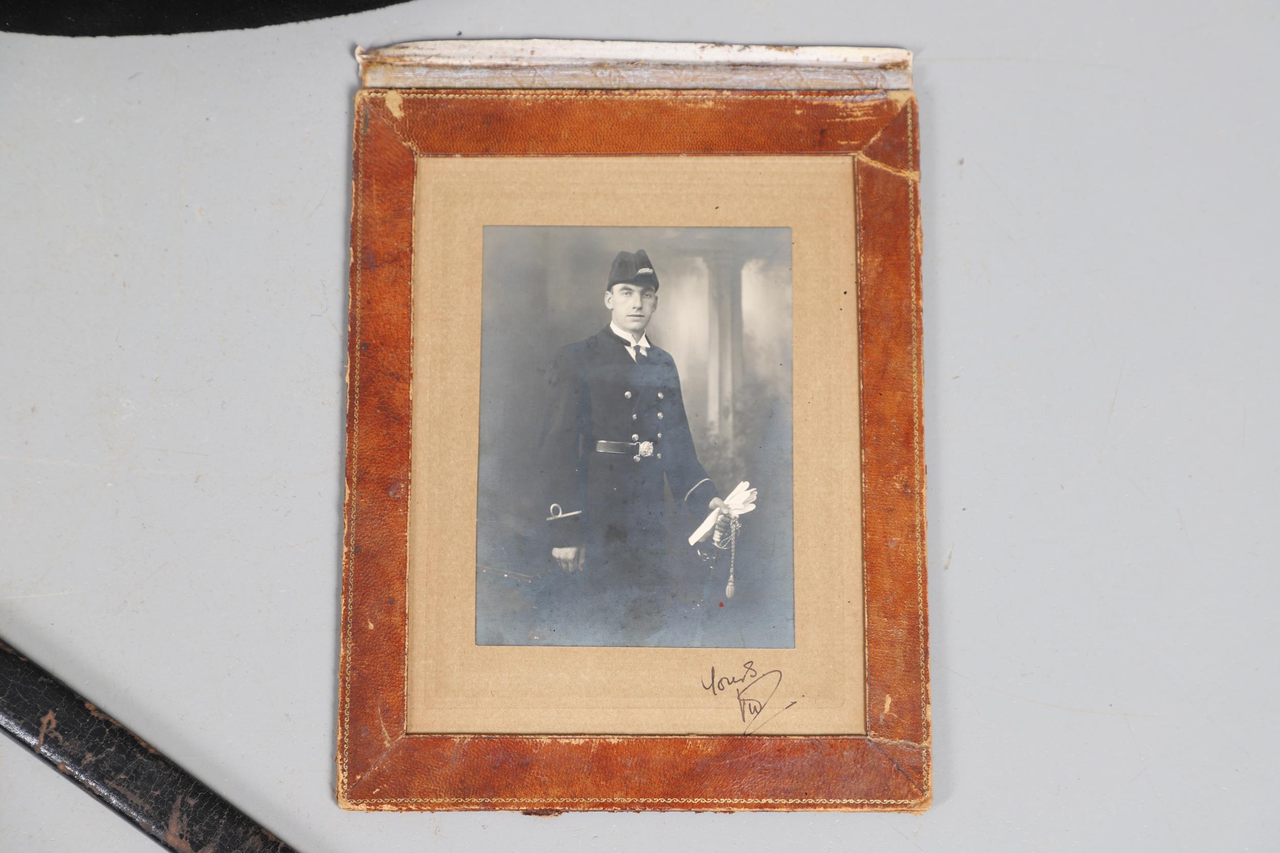 A GEORGE V NAVAL OFFICERS SWORD, HAT, PHOTOGRAPH ALBUM AND OTHER ITEMS THE PROPERTY OF VIVIAN POTTS. - Image 10 of 25