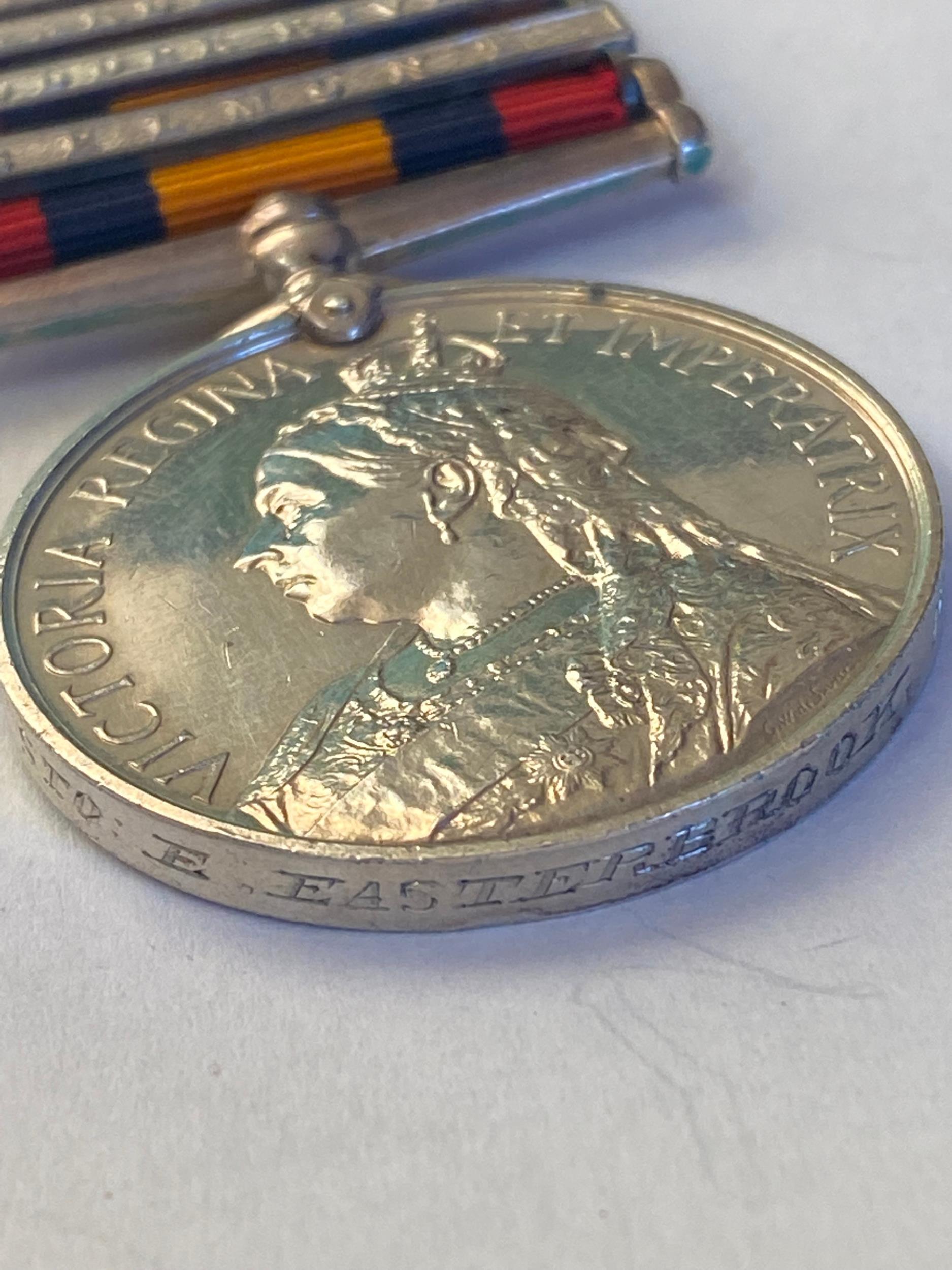 A FOUR CLASP QUEEN'S SOUTH AFRICA MEDAL TO A FIRST WORLD WAR CASUALTY AT JUTLAND. - Image 4 of 12