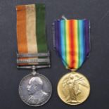 A KING'S SOUTH AFRICA MEDAL TO THE EAST LANCS REGIMENT AND A VICTORY MEDAL TO THE HAMPSHIRE REGIMENT
