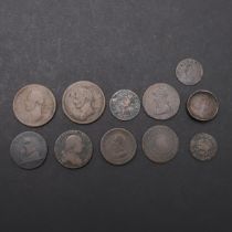 A COLLECTION OF LATE 18TH AND 19TH CENTURY TOKENS.