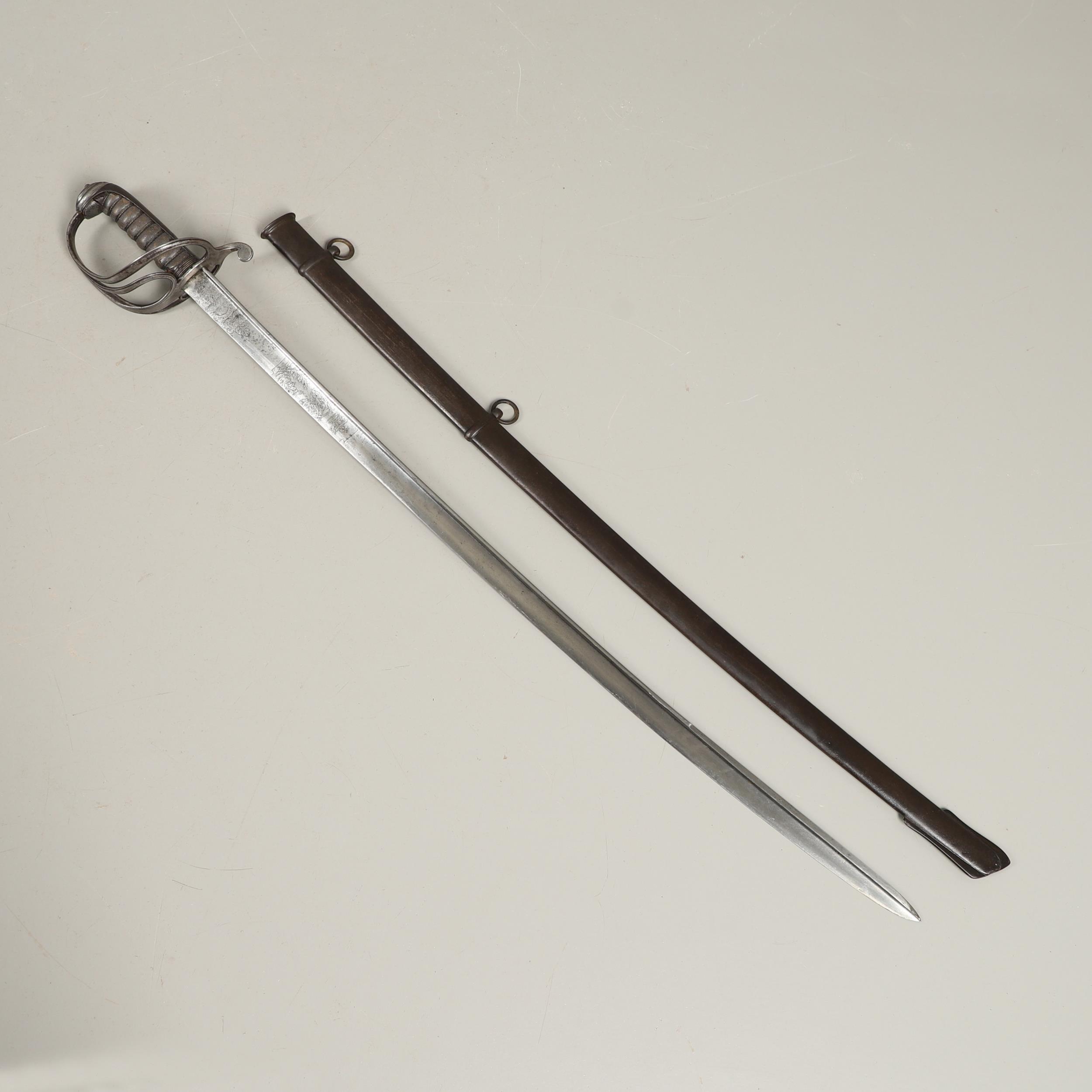 A CRIMEA PERIOD 1822 PATTERN LIGHT CAVALRY OFFICER'S SWORD AND SCABBARD. - Image 5 of 20