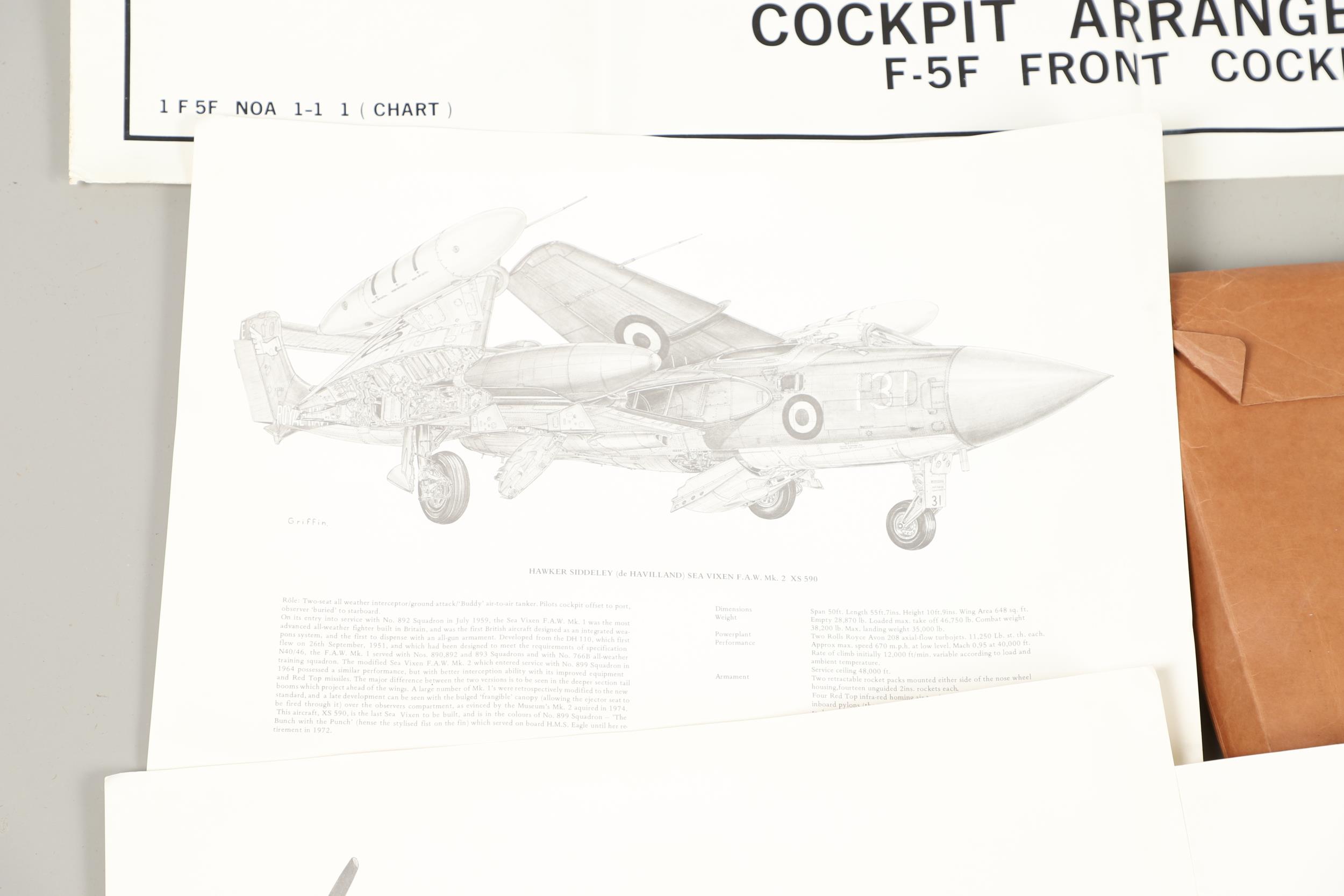 AN INTERESTING COLLECTION OF MILITARY AIRCRAFT PLANS, MANUALS, DOCUMENTS AND OTHER ITEMS. - Bild 22 aus 28