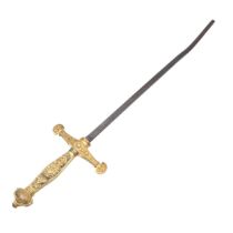 AN EARLY 19TH CENTURY SWORD OF THE GENTELMAN BODYGUARDS OF THE KING OF SPAIN.