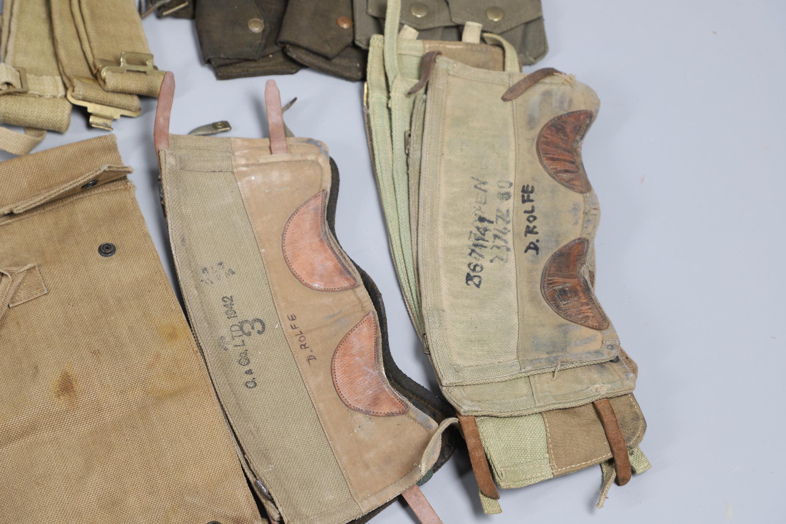 A LARGE COLLECTION OF SECOND WORLD WAR AND LATER WEBBING AND SIMILAR ITEMS. - Image 19 of 27
