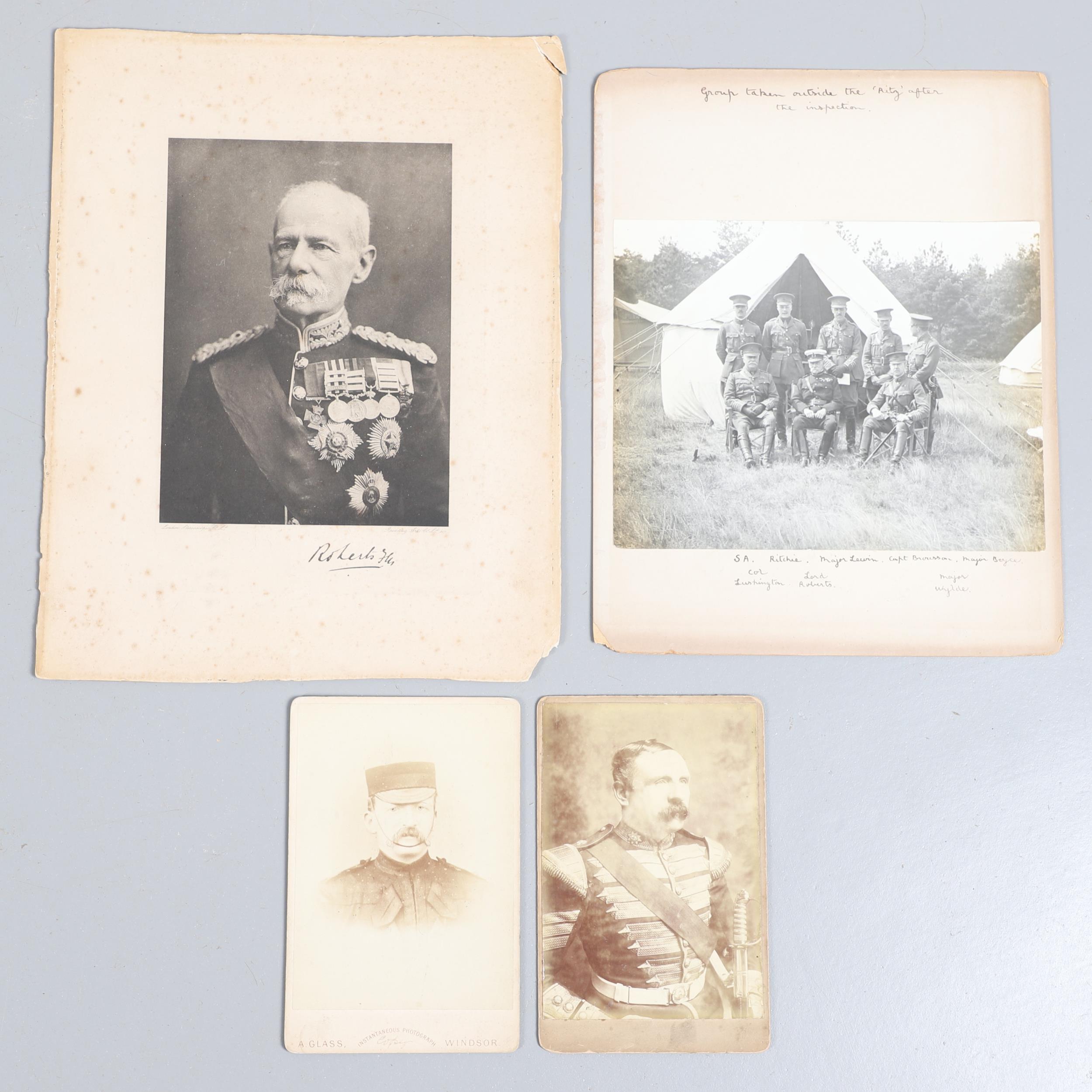A PHOTOGRAPH OF LORD ROBERTS AND OTHER OFFICERS, AND SIMILAR IMAGES.