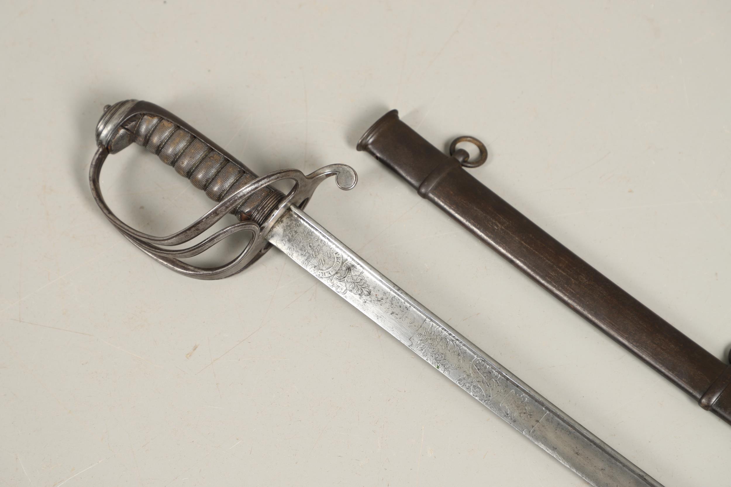 A CRIMEA PERIOD 1822 PATTERN LIGHT CAVALRY OFFICER'S SWORD AND SCABBARD. - Image 4 of 20