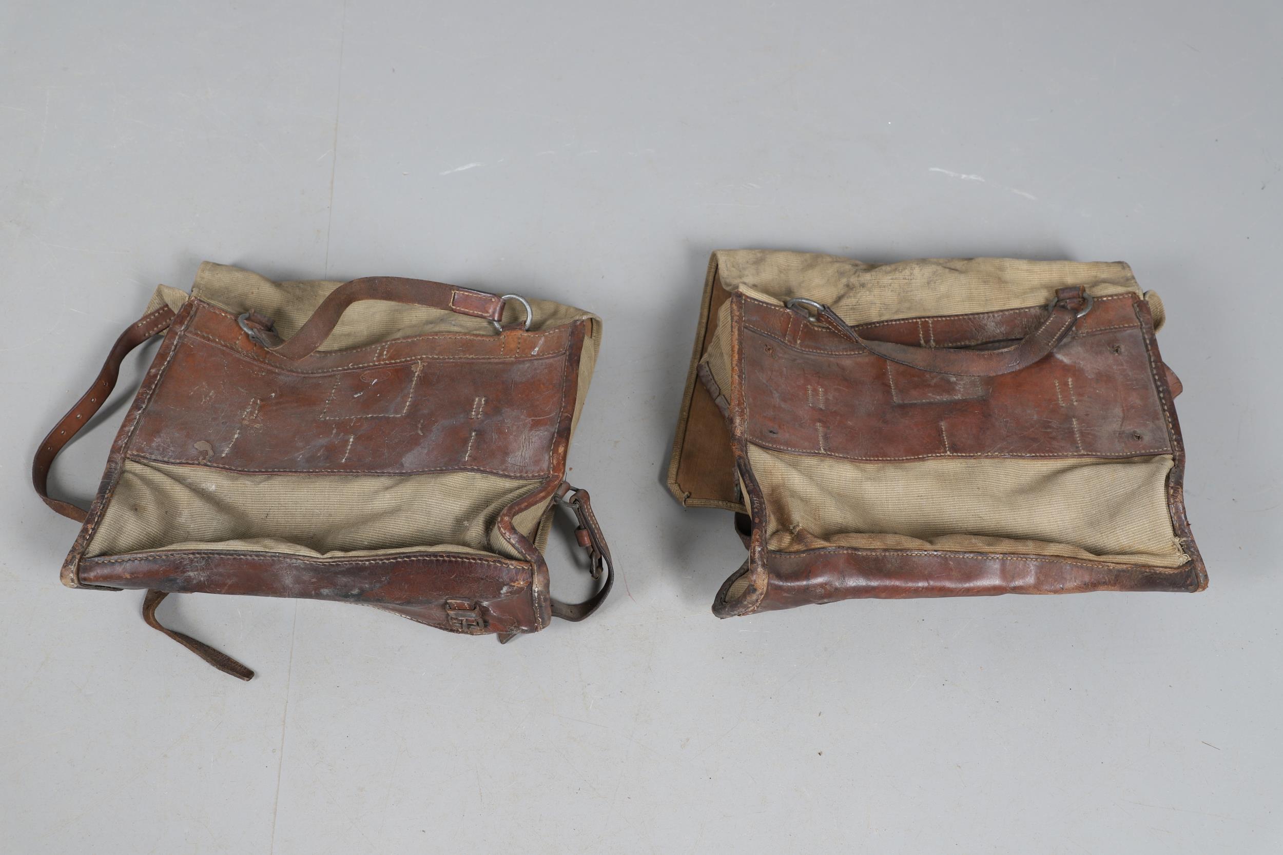 TWO FIRST WORLD WAR PERIOD LEATHER AND CANVAS DOCUMENT CASES. - Image 9 of 9