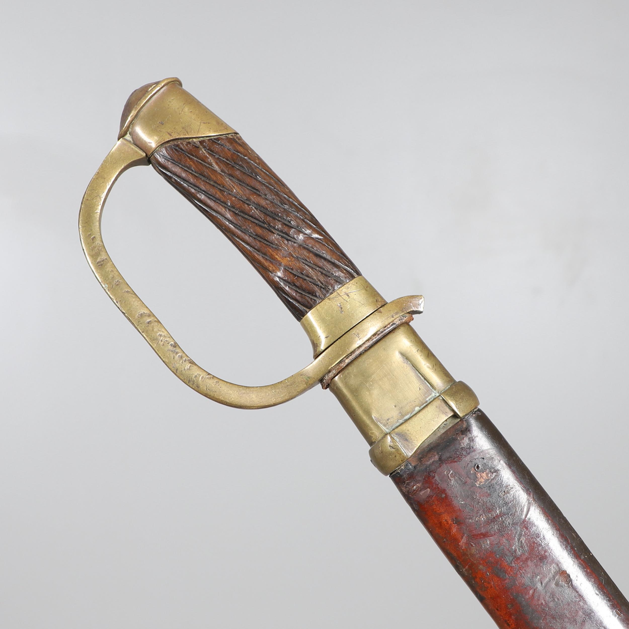 A FIRST WORLD WAR RUSSIAN 1881 PATTERN CAVALRY TROOPER'S SWORD AND SCABBARD.