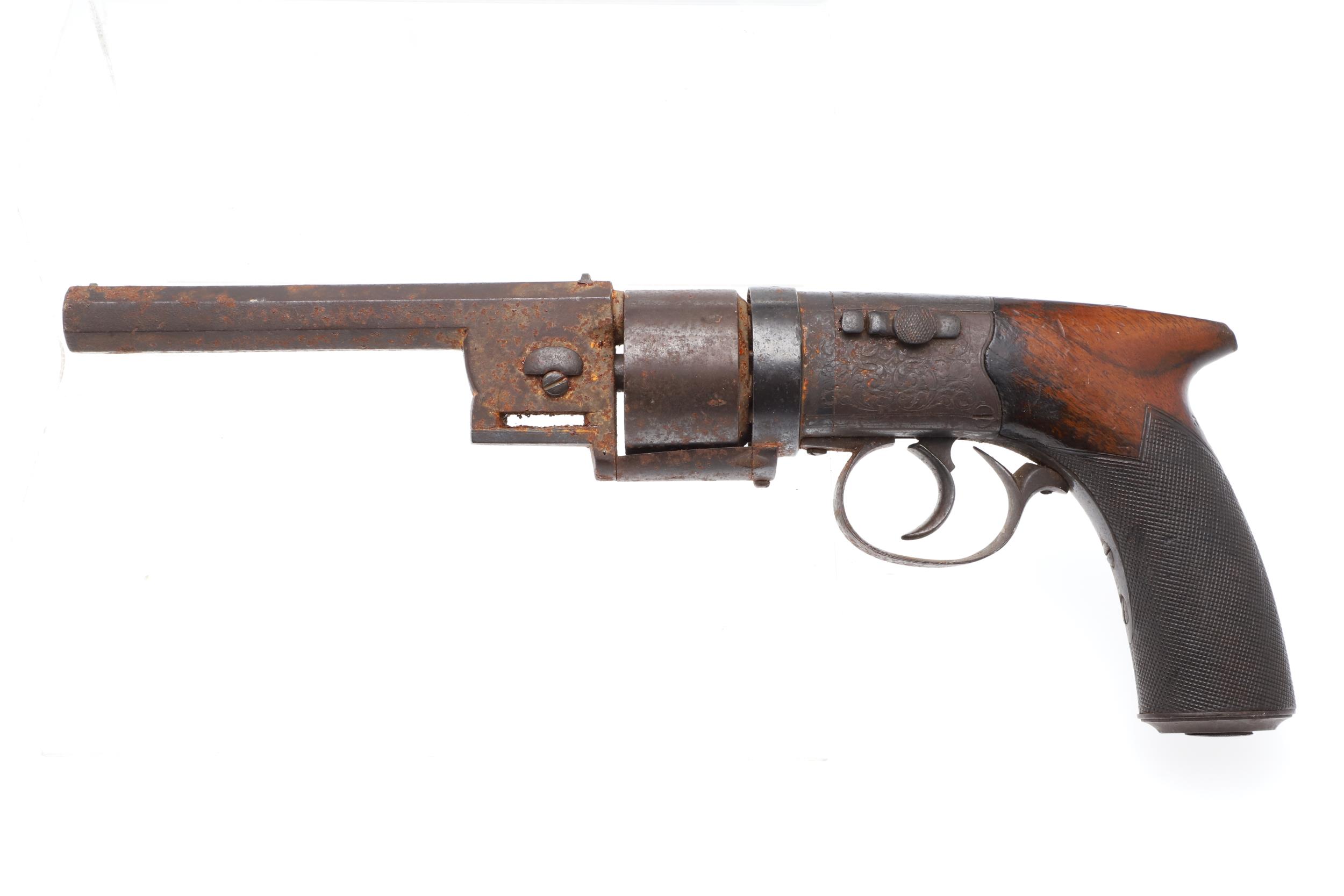 A HARVEY'S PATENT PERCUSSION REVOLVER, FIRST MODEL, NUMBER 3675. - Image 5 of 11