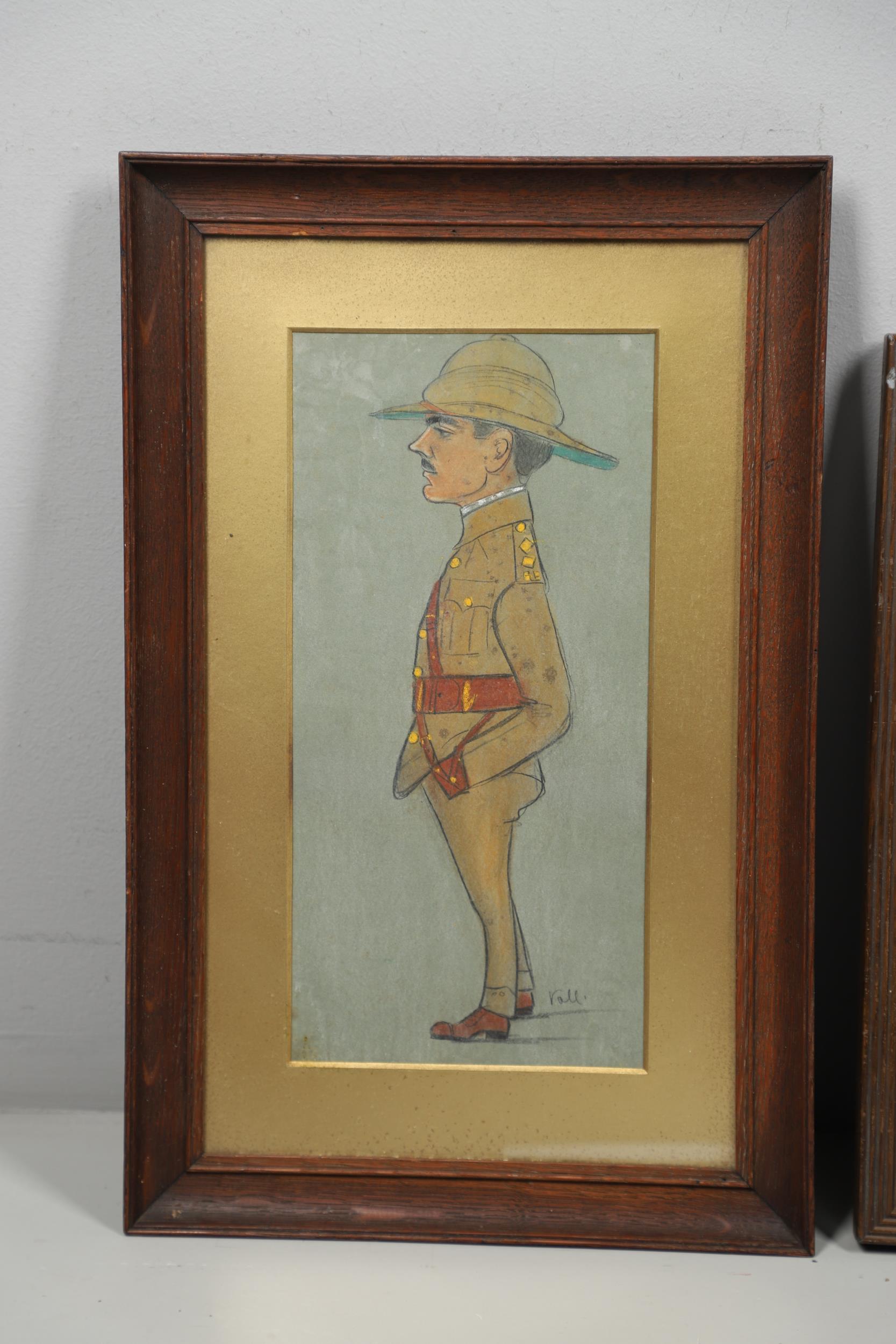 A CARICATURE AND MEMORIAL TO CAPTAIN BERNARD WOODHOUSE OF THE ROYAL ARMY MEDICAL CORPS. - Image 2 of 5