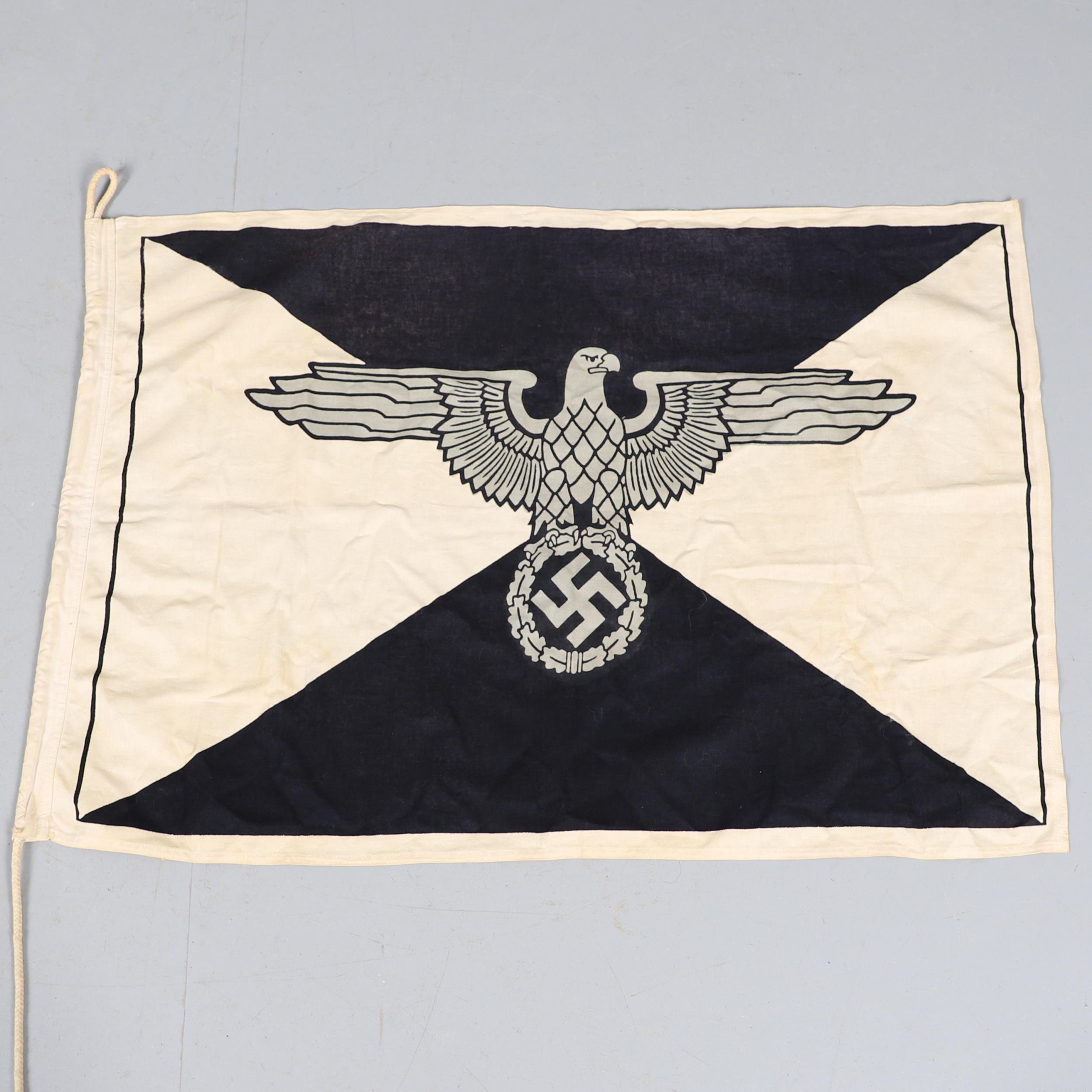 A SECOND WORLD WAR GERMAN WAFFEN SS BARRACK FLAG. - Image 2 of 6