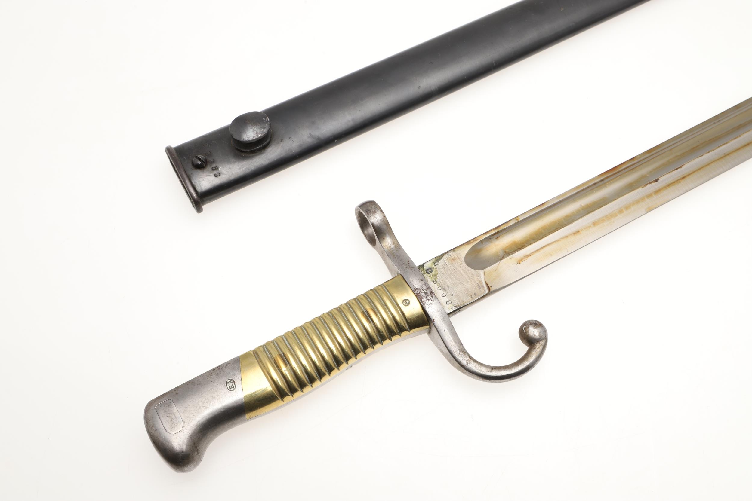 A GERMAN 1891 PATTERN BAYONET AND SCABBARD. - Bild 3 aus 7