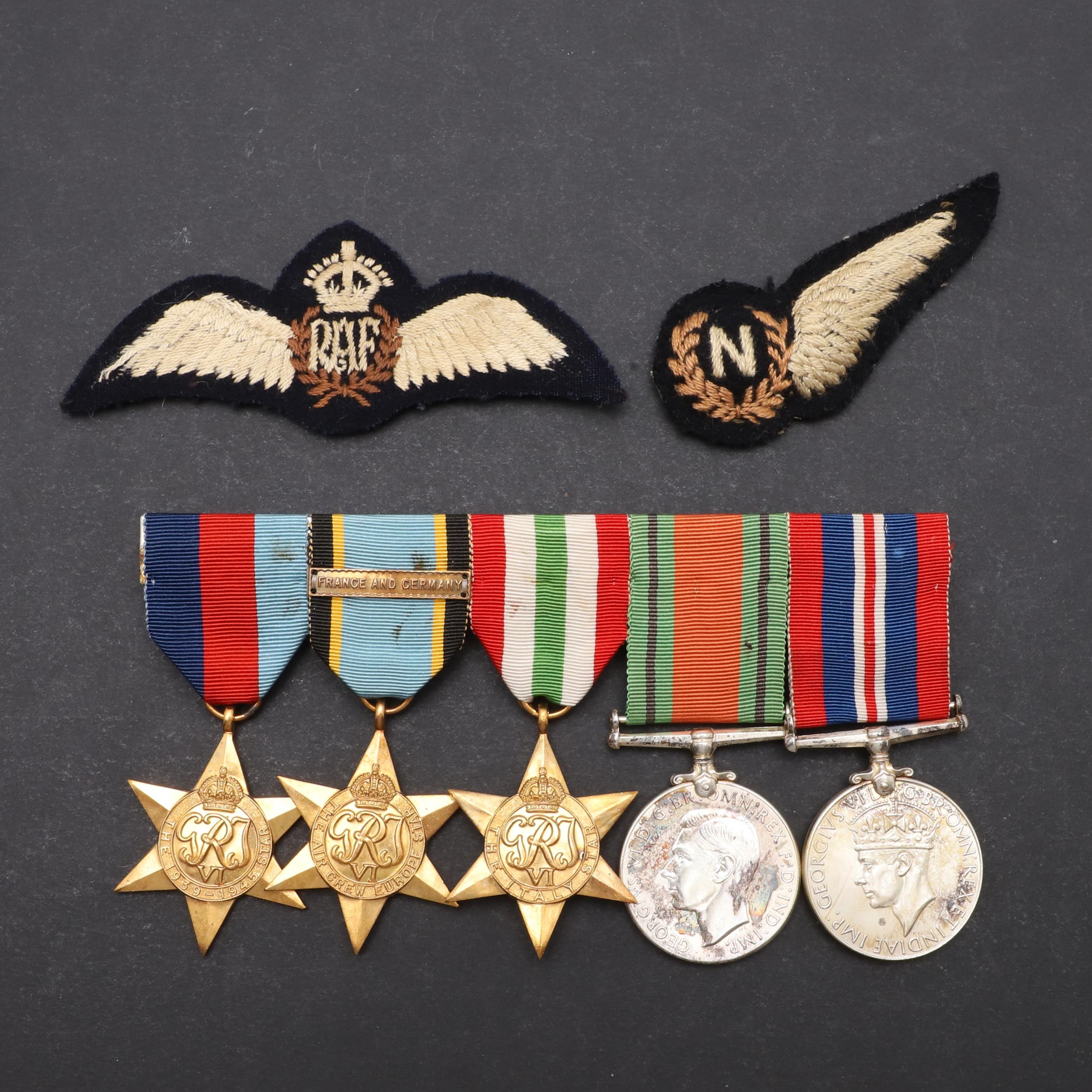 A SECOND WORLD WAR GROUP OF FIVE INCLUDING AIR CREW EUROPE STAR.