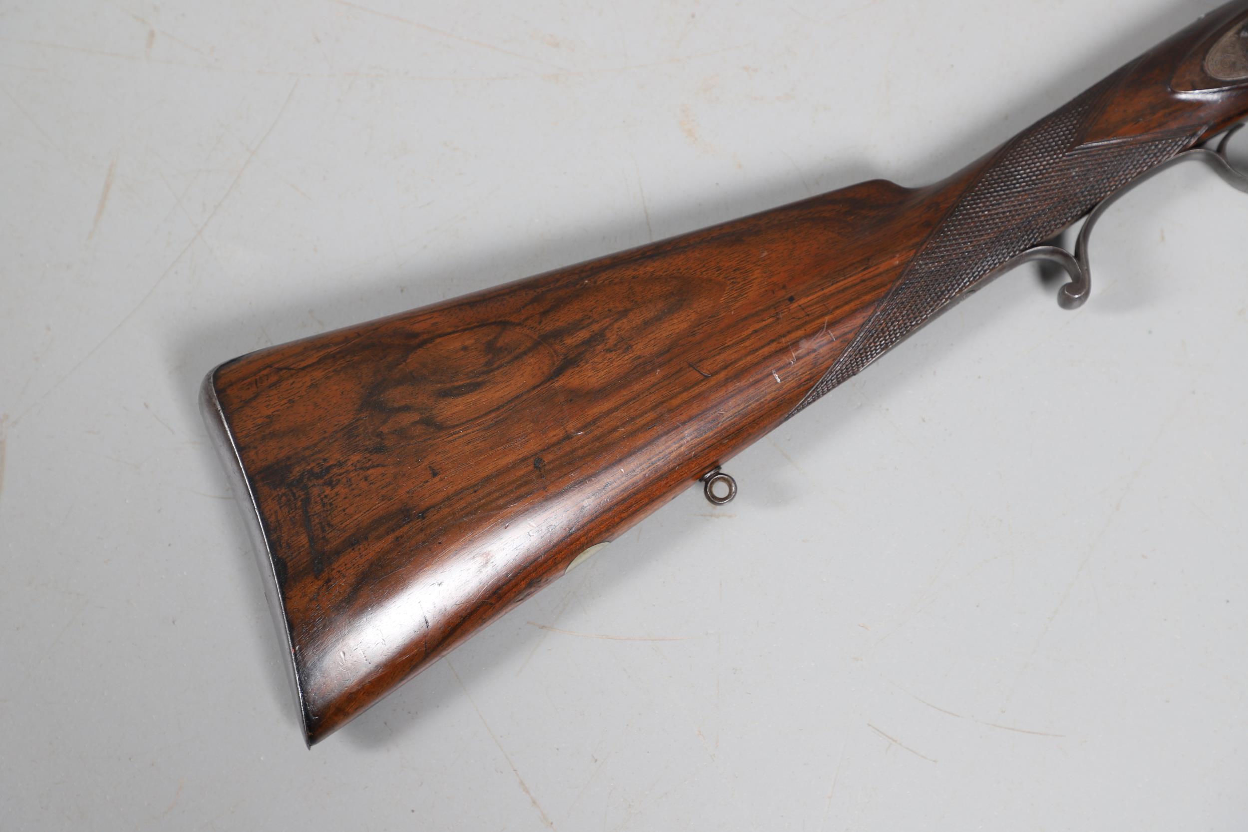 A FINE SCOTTISH PERCUSSION DEER RIFLE BY PATON AND WALSH OF PERTH. - Image 10 of 15