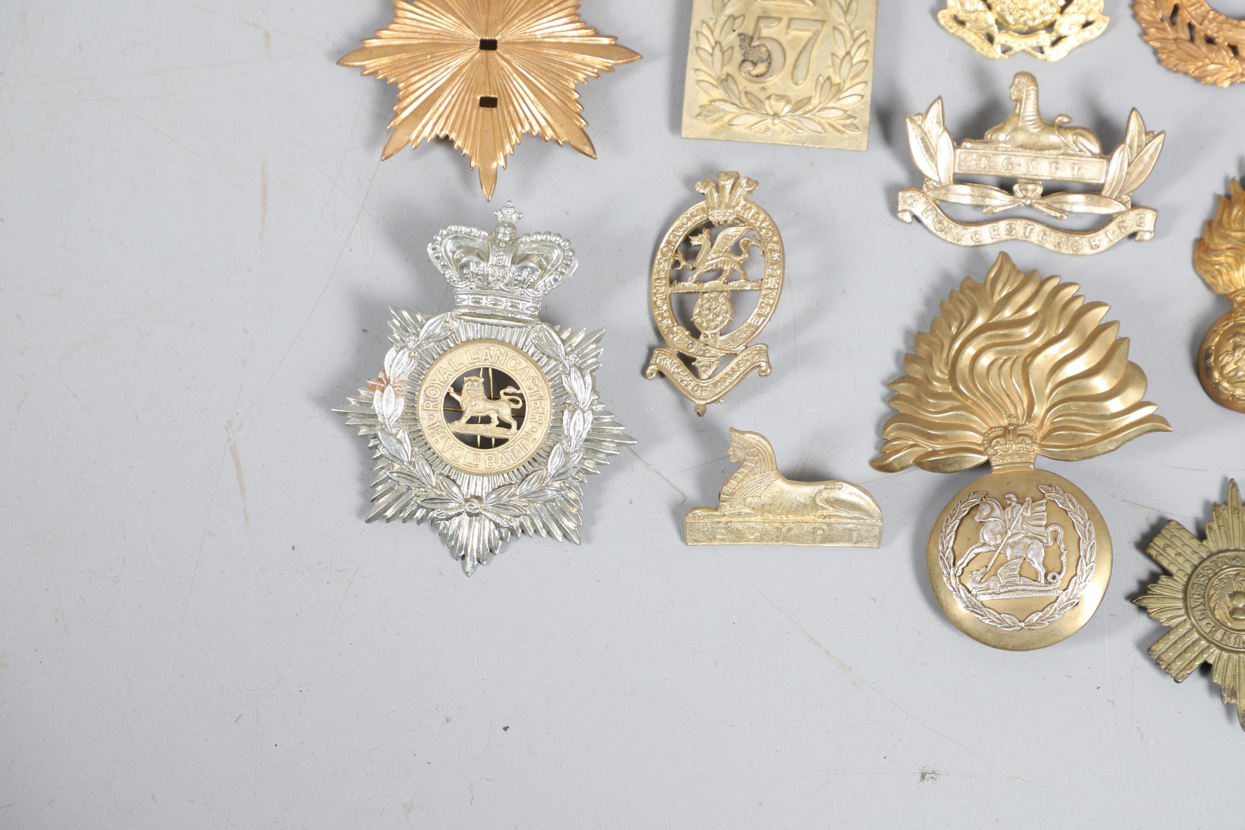 A COLLECTION OF VICTORIAN STYLE HELMET PLATES AND OTHER BADGES. - Image 6 of 10