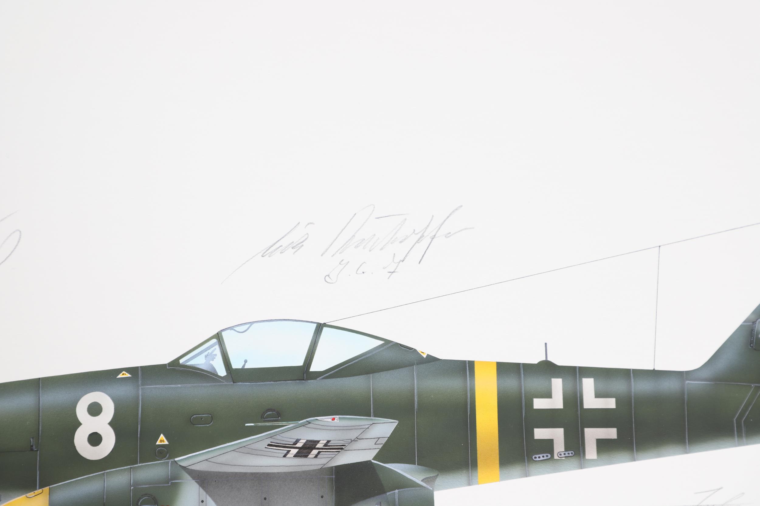 JOHN C. VALO, c.1963, MESSERSCHMIT Me-262A-1. WITH VARIOUS SIGNATURES. - Image 5 of 8
