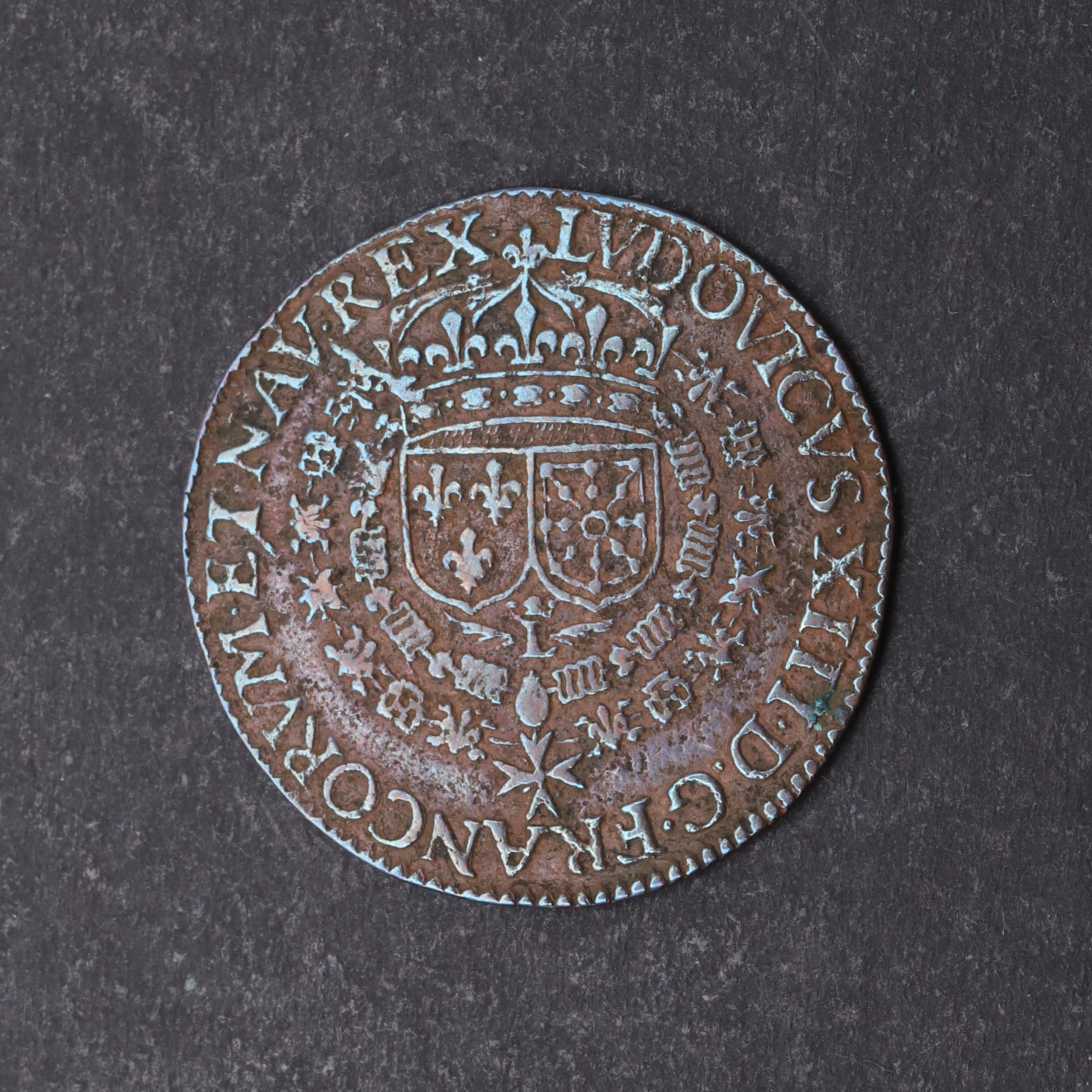 A SMALL MEDAL/TOKEN OF LOUIS XIII OF FRANCE, 1629. - Bild 2 aus 3