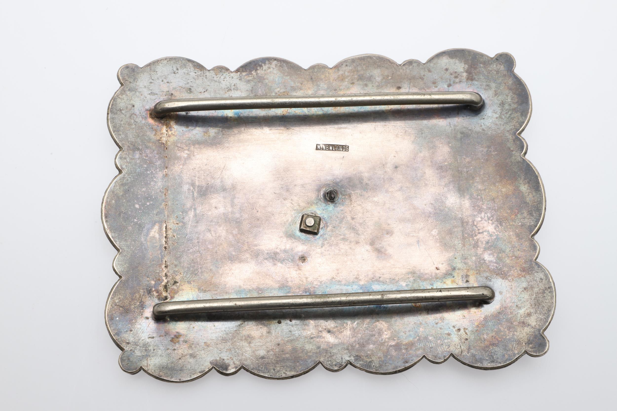 A LARGE SCOTTISH SILVER BELT PLATE. - Image 2 of 4