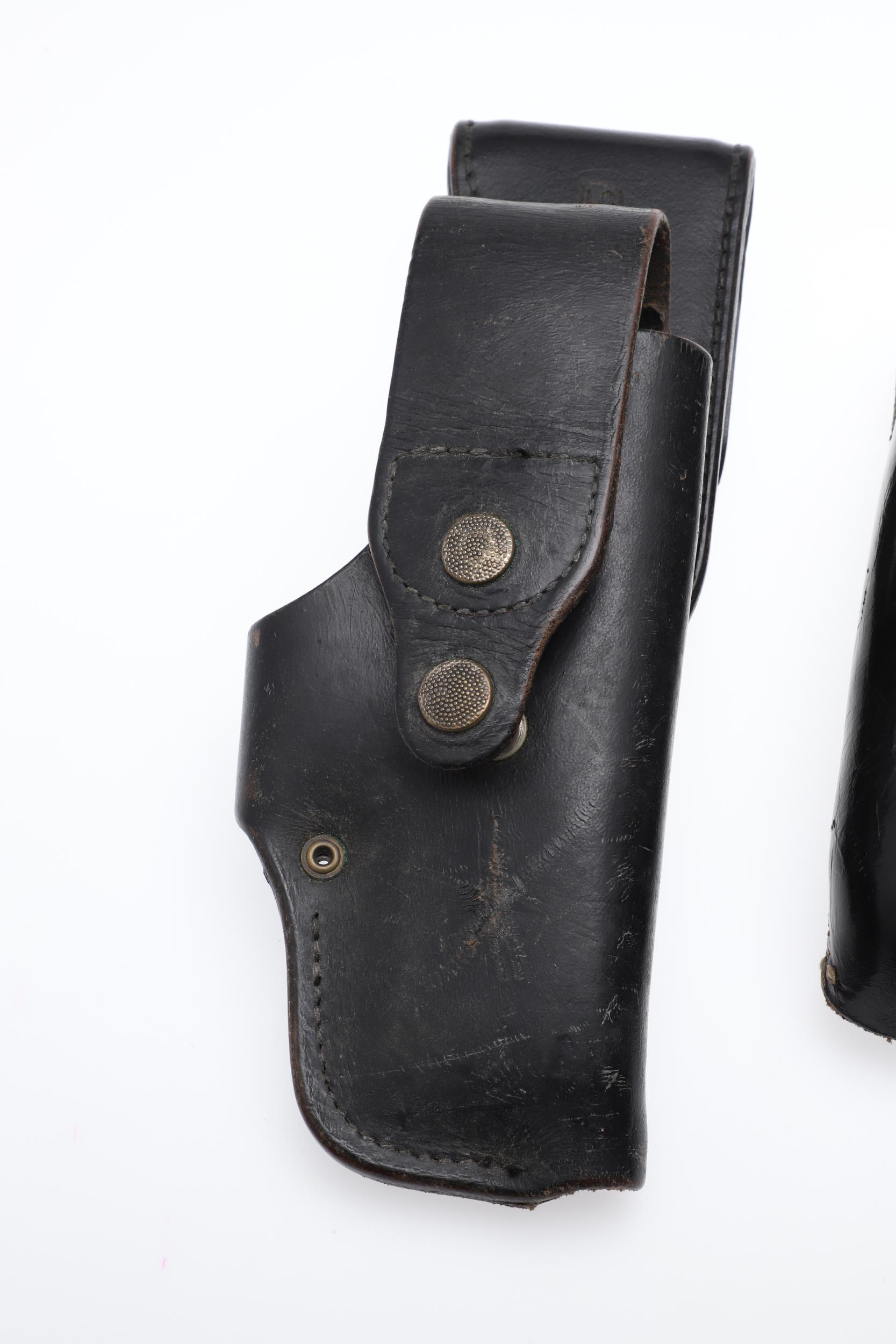 A LUGER HOLSTER AND ANOTHER SIMILAR. - Image 4 of 12