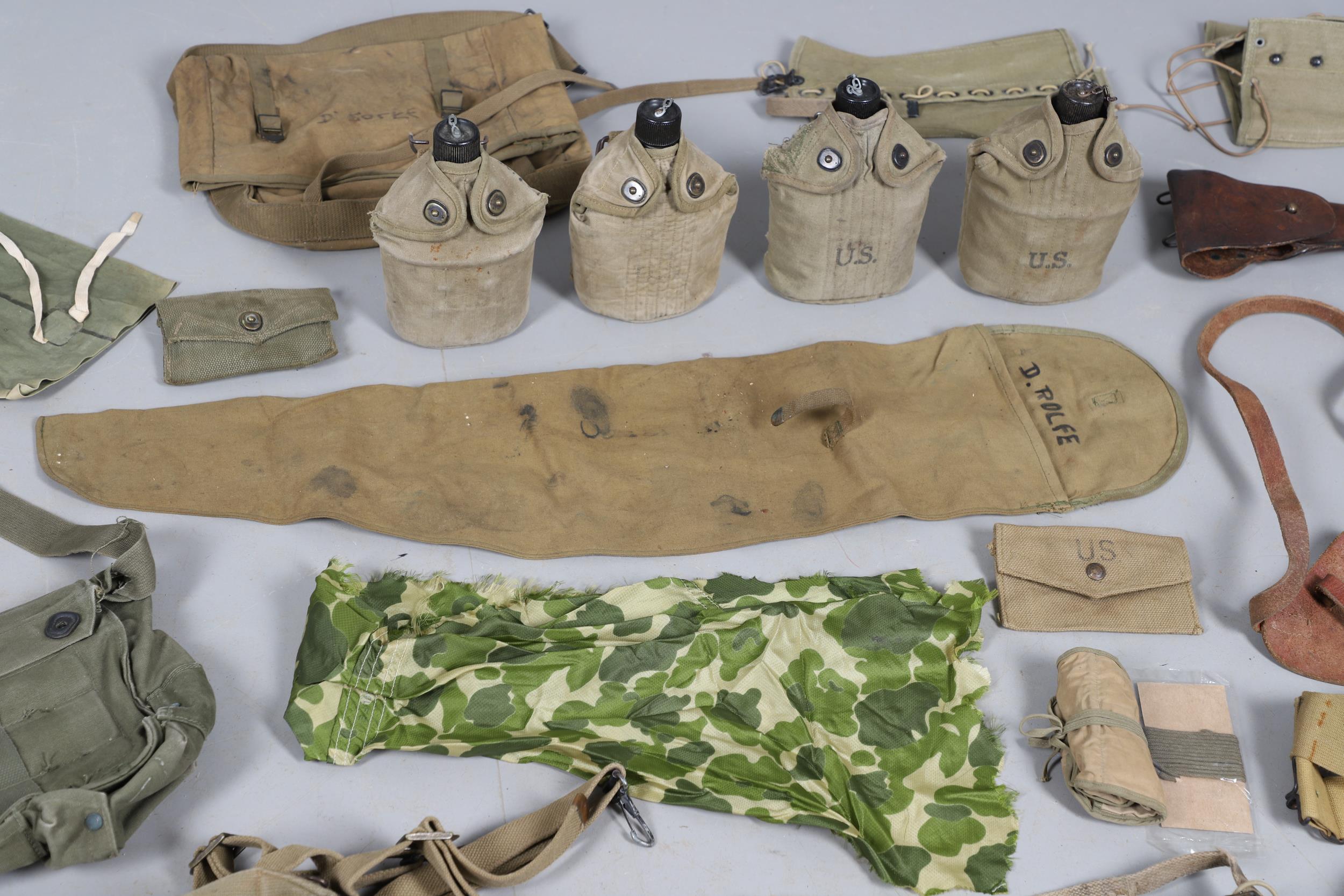 A COLLECTION OF SECOND WORLD WAR AND LATER AMERICAN WEBBING AND SIMILAR ITEMS. - Image 22 of 29