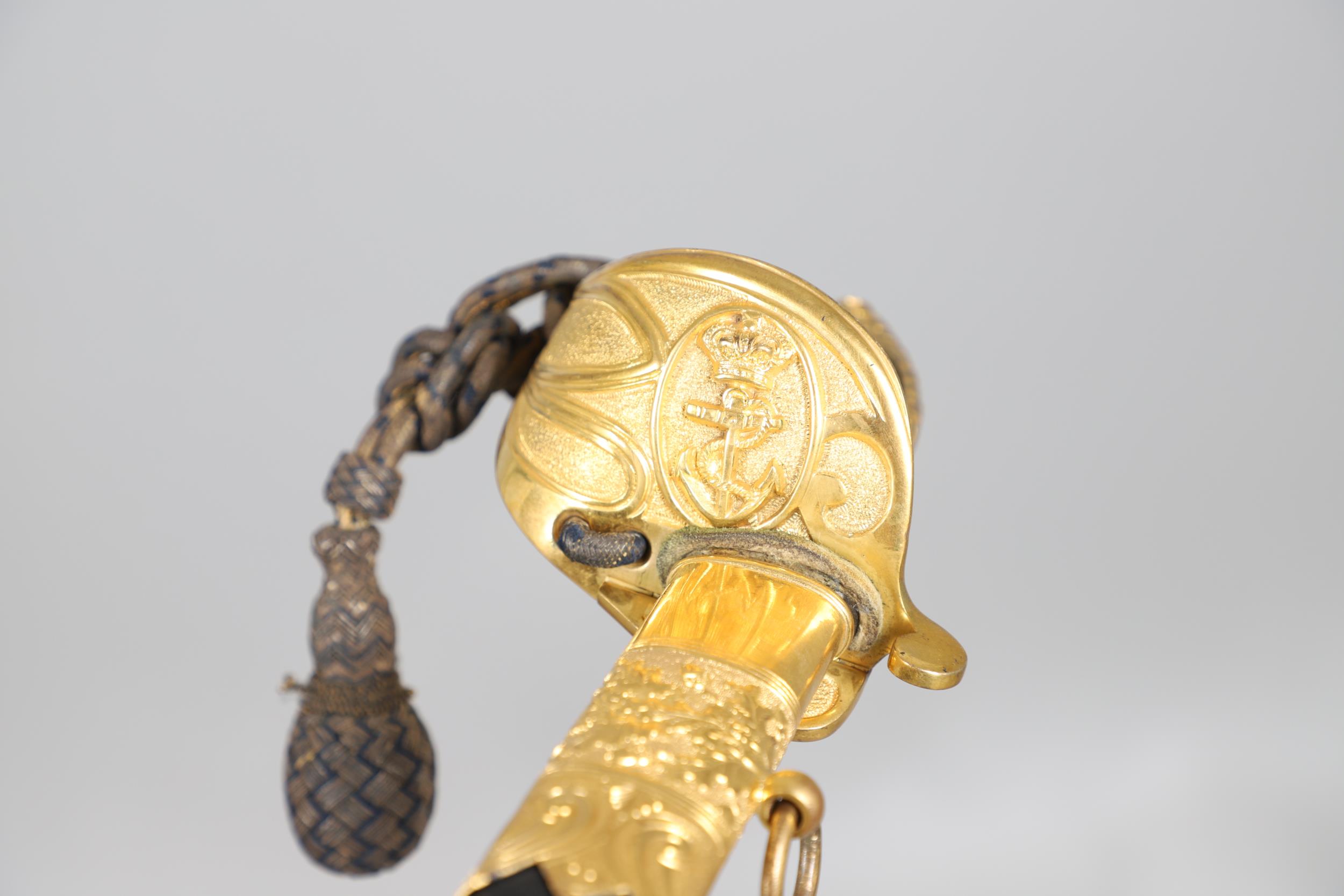 A VICTORIAN 1827 PATTERN ADMIRALS SWORD AND SCABBARD. - Image 2 of 22
