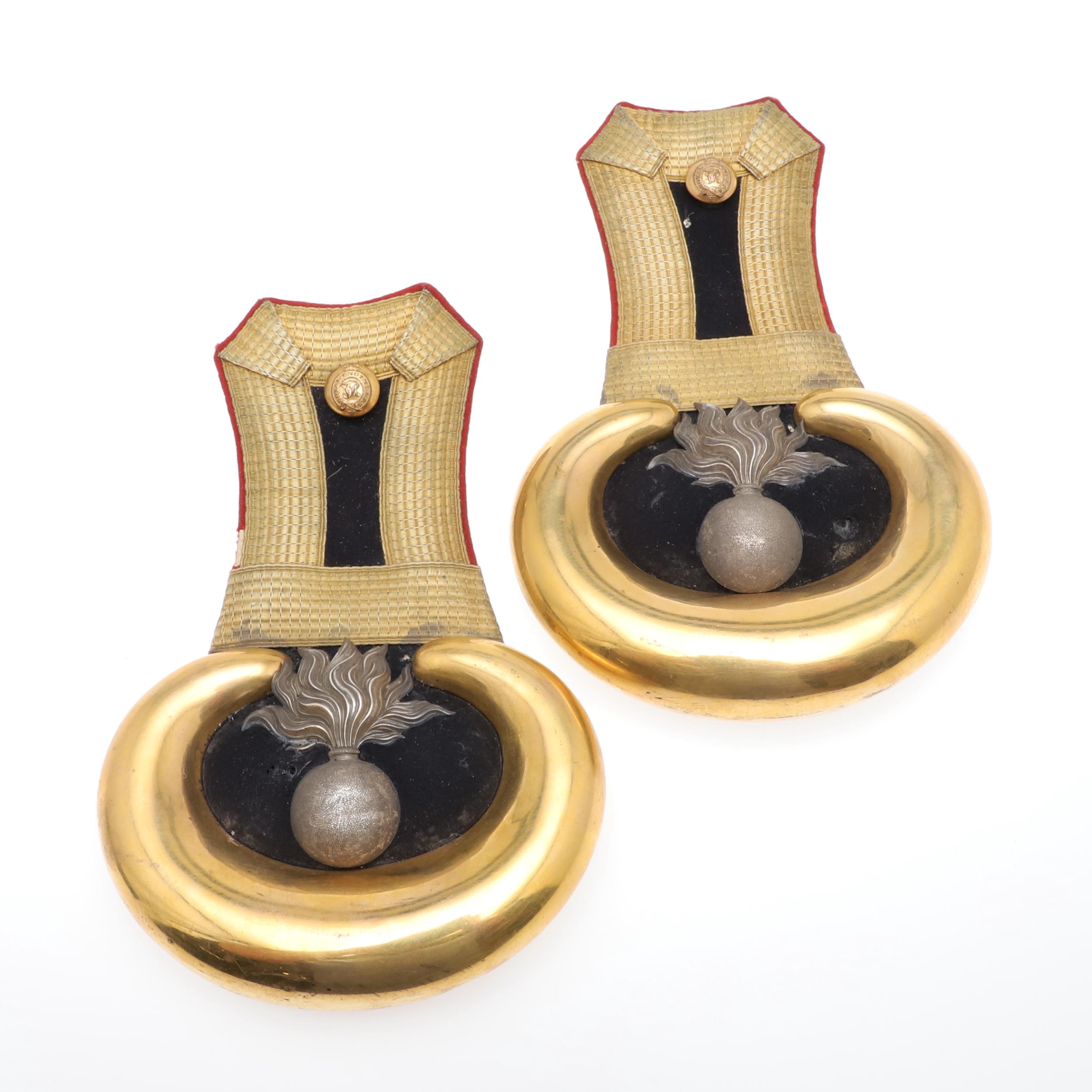 A PAIR OF VICTORIAN ROYAL ENGINEERS EPAULETTES. - Image 2 of 17