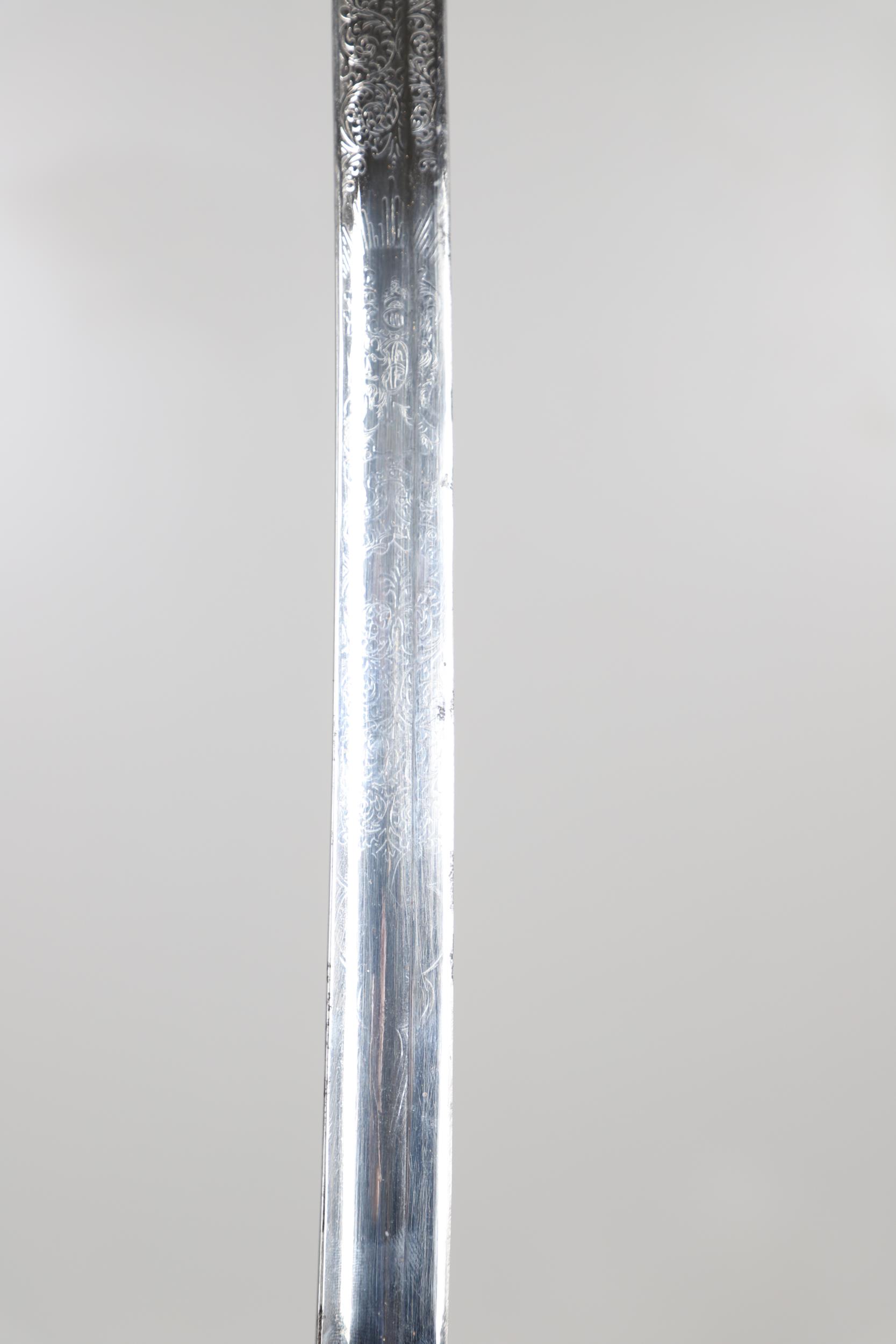 A VICTORIAN 1827 PATTERN ADMIRALS SWORD AND SCABBARD. - Image 19 of 22