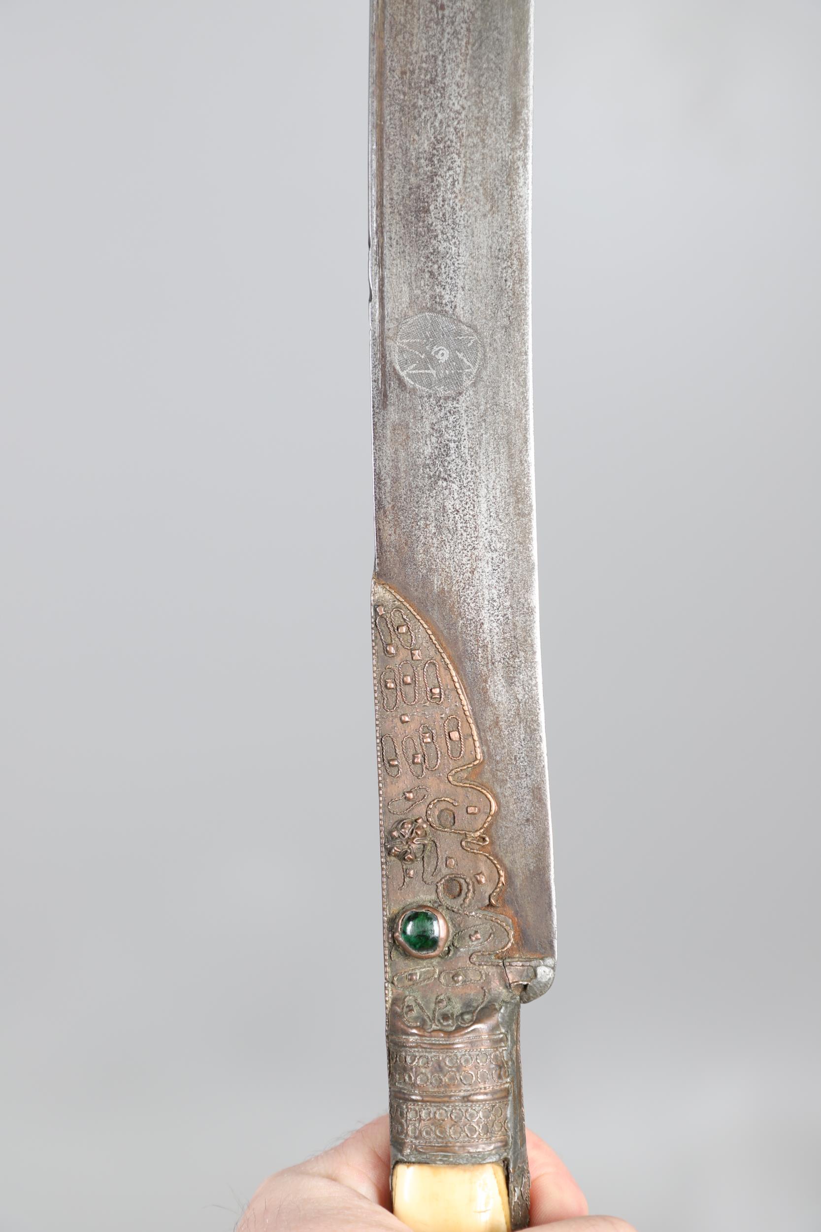 A TURKISH OTTOMAN YATAGHAN SWORD. - Image 10 of 13