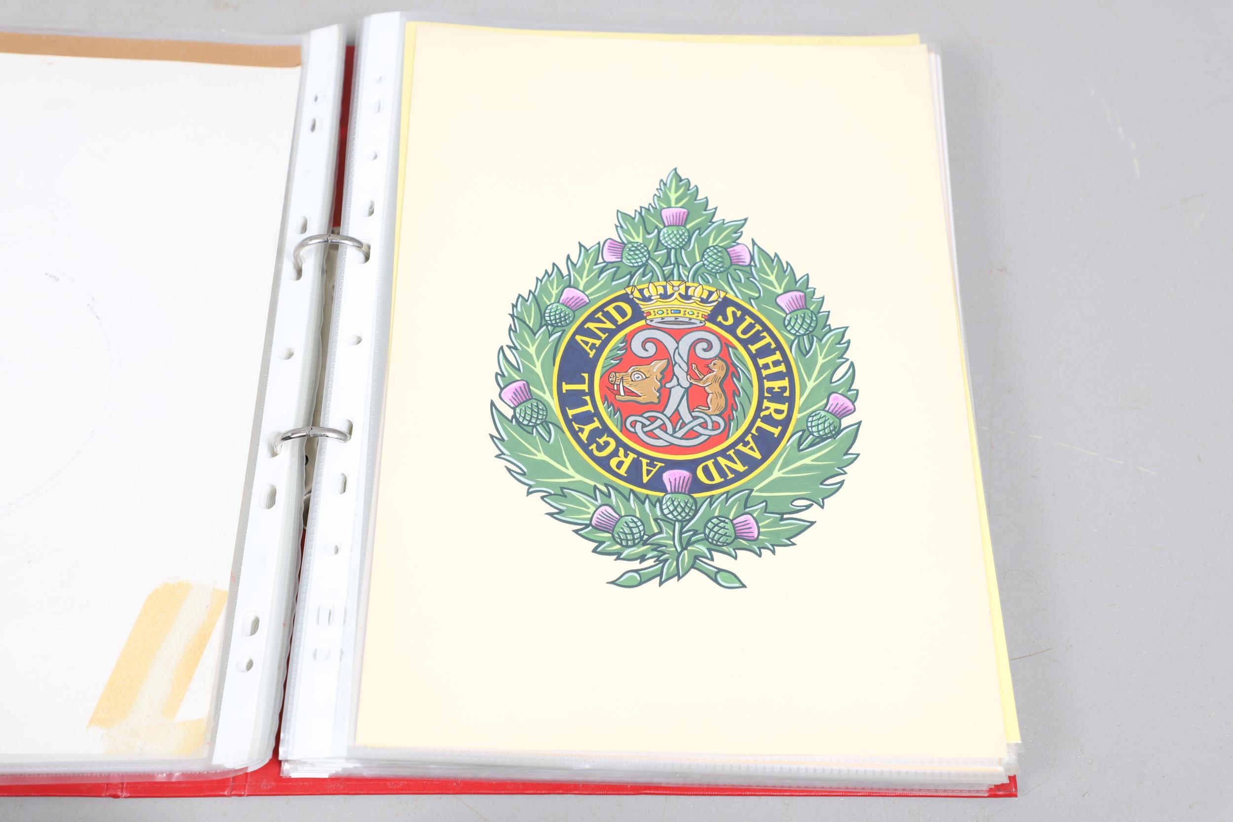 A LARGE COLELCTION OF ARTWORK OF MILITARY CRESTS. IN FOUR ALBUMS AND MANY LOOSE. - Bild 30 aus 63